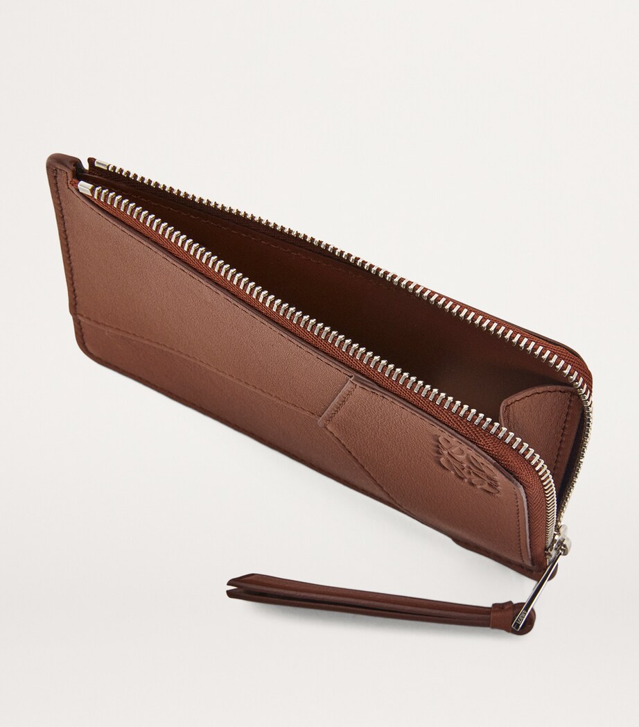 Leather Puzzle Edge Coin Card Holder BROWNIE Image 3