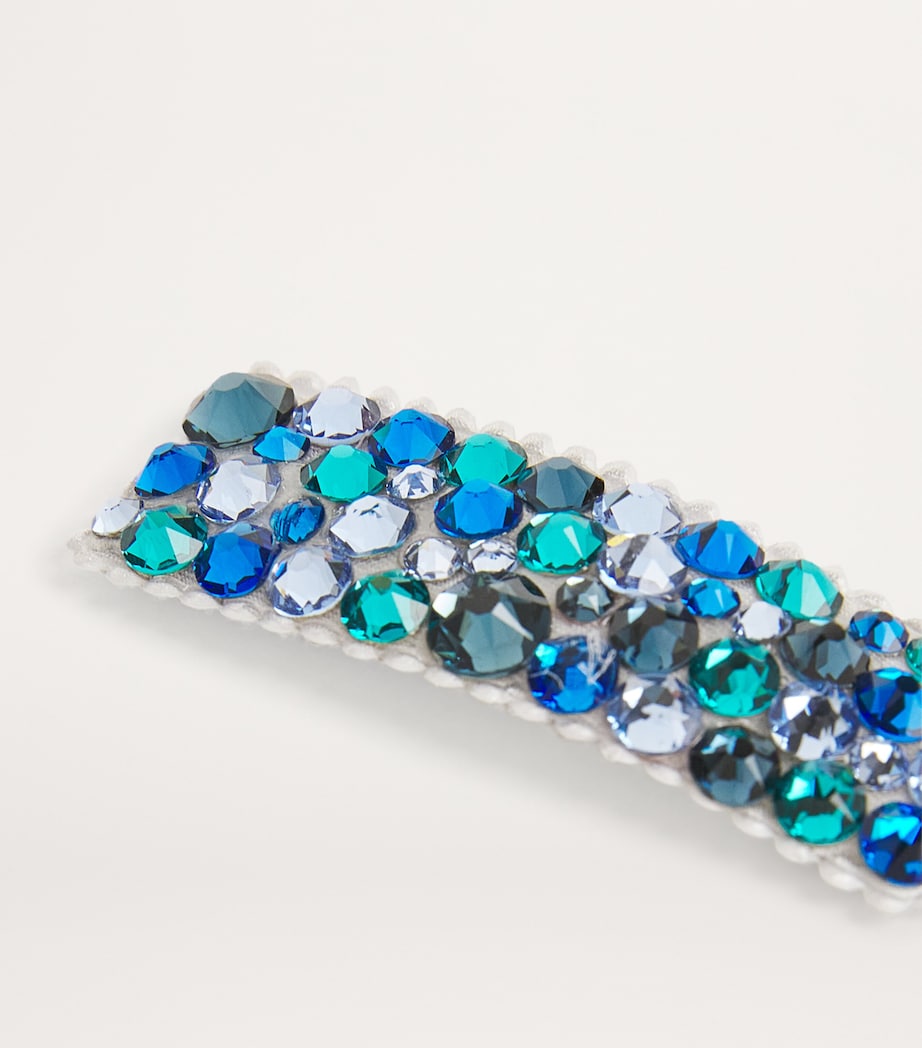 Satin Crystal-Embellished Hairclip MULTI BLU Image 3