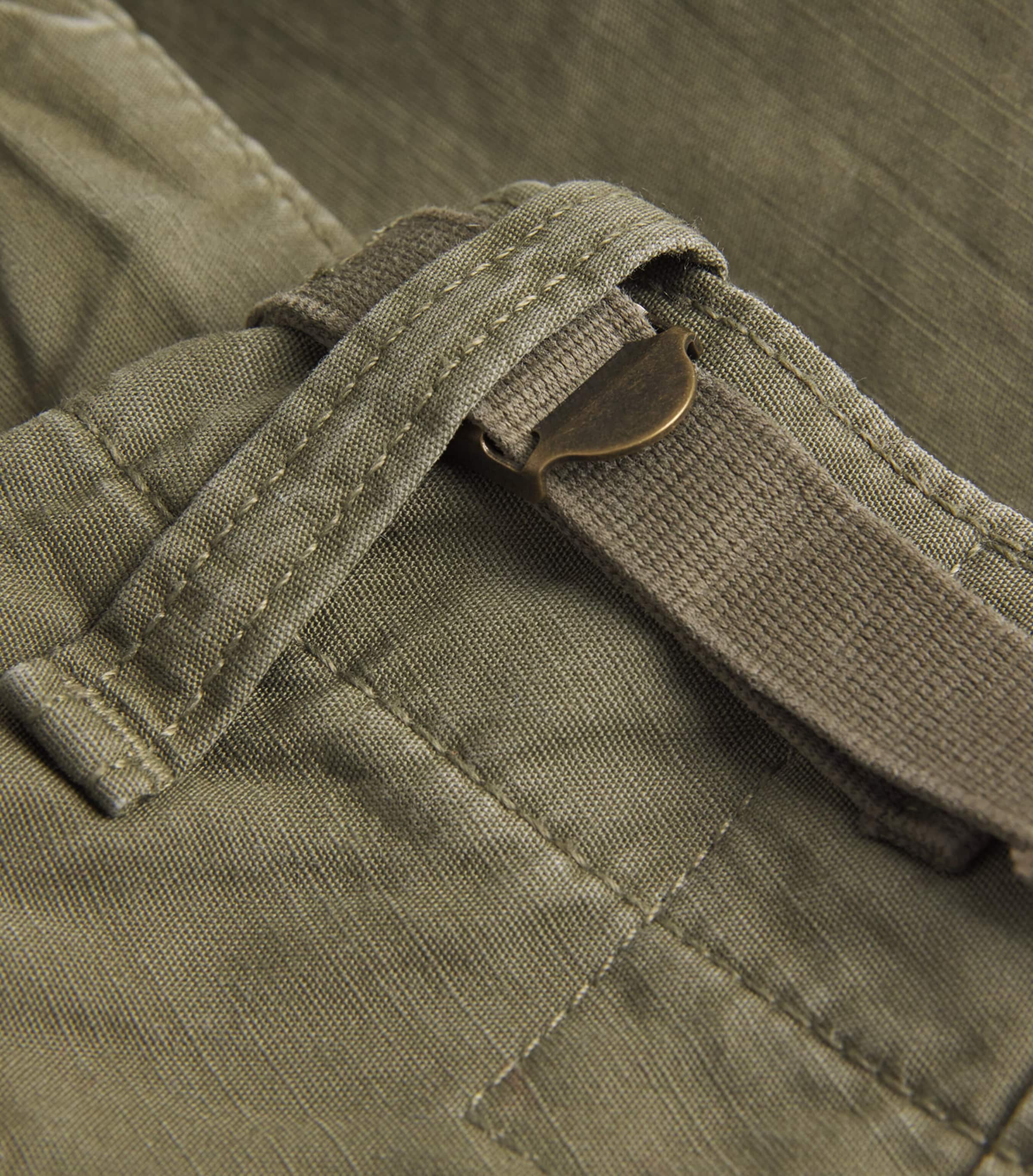 Cotton Cargo Trousers GREEN Image 5