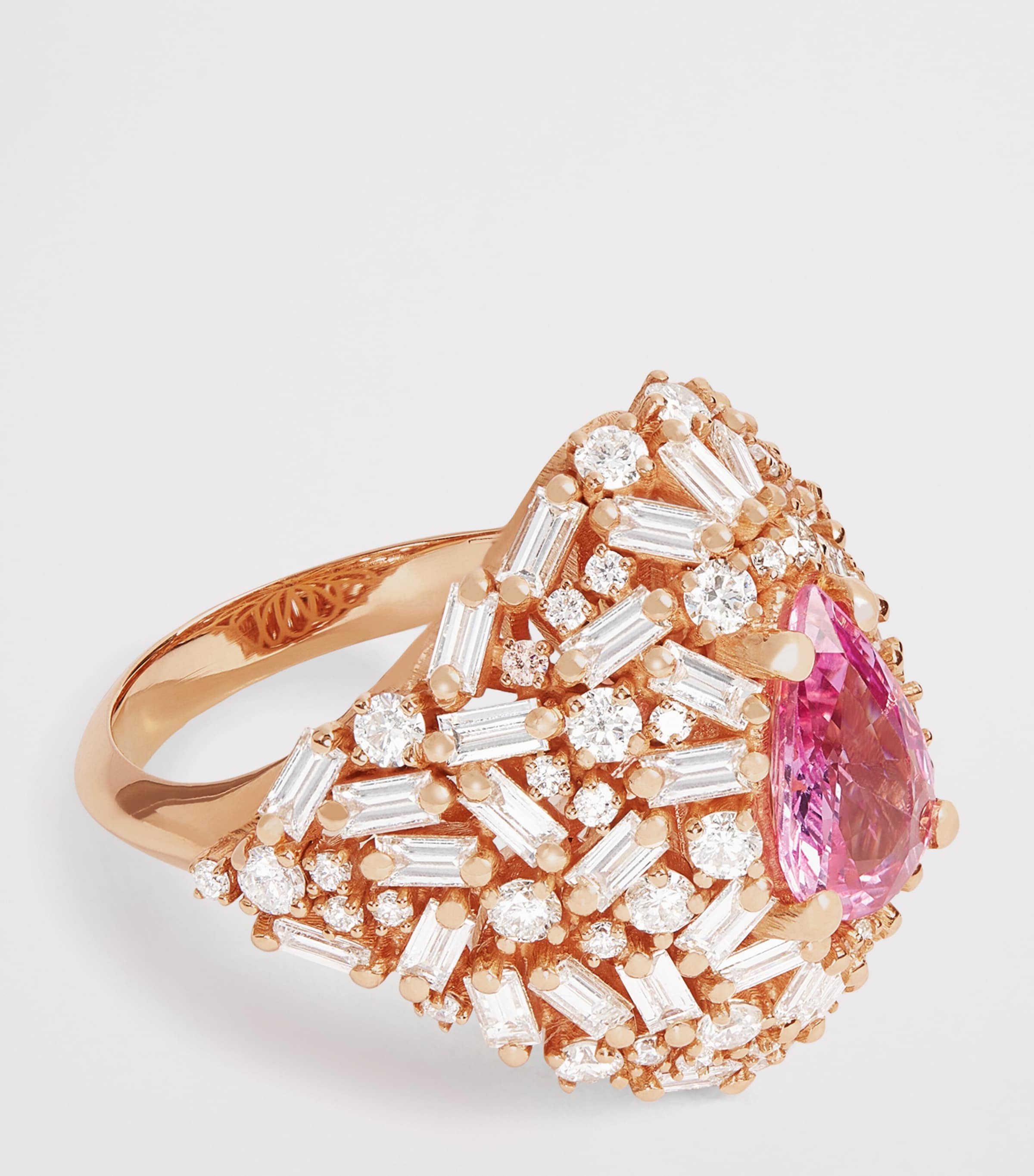Suzanne Kalan Rose Gold, Diamond and Pink Sapphire One Of A Kind Ring Rg/p Image 3