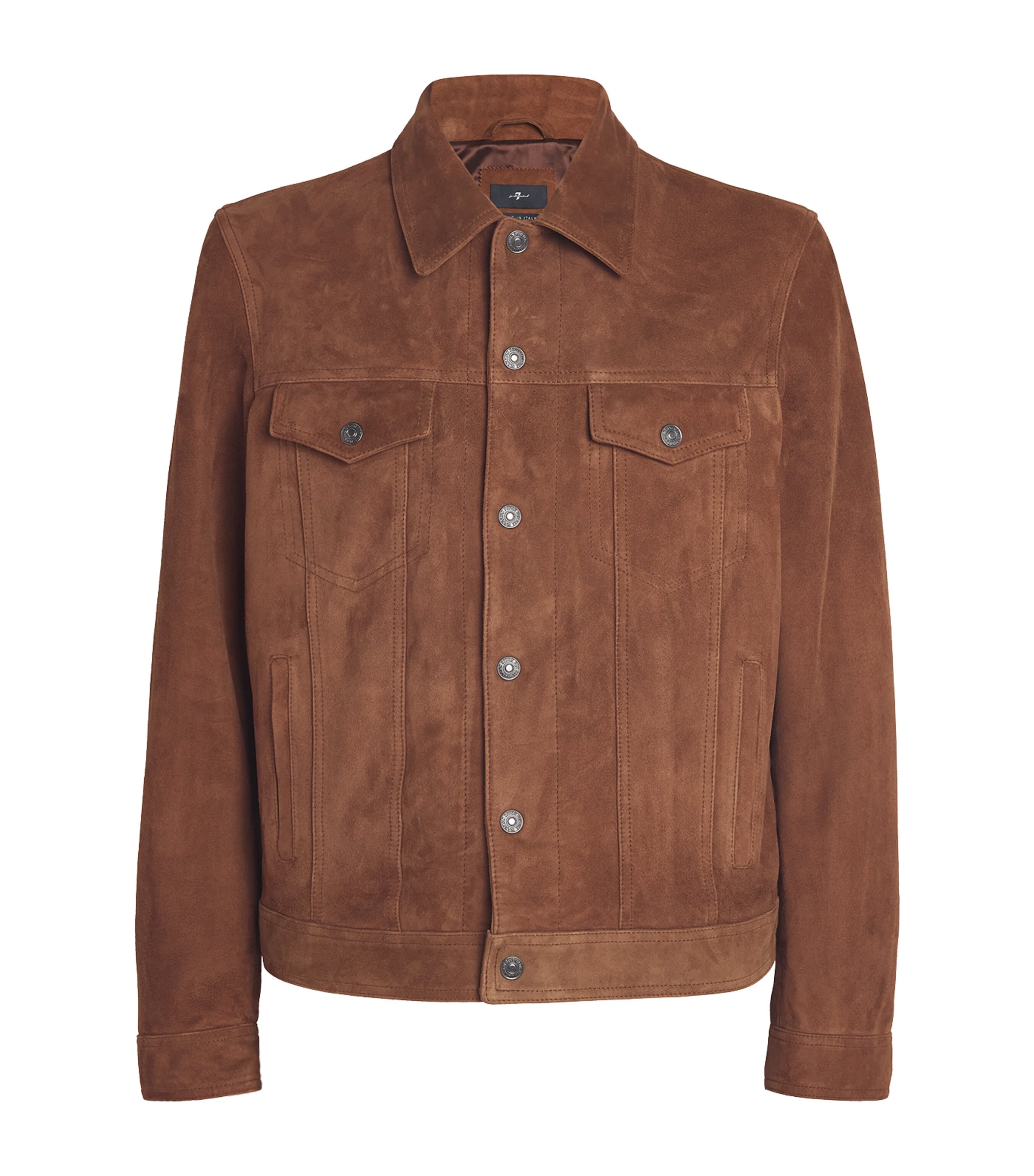 7 For All Mankind Suede Jacket In Brown