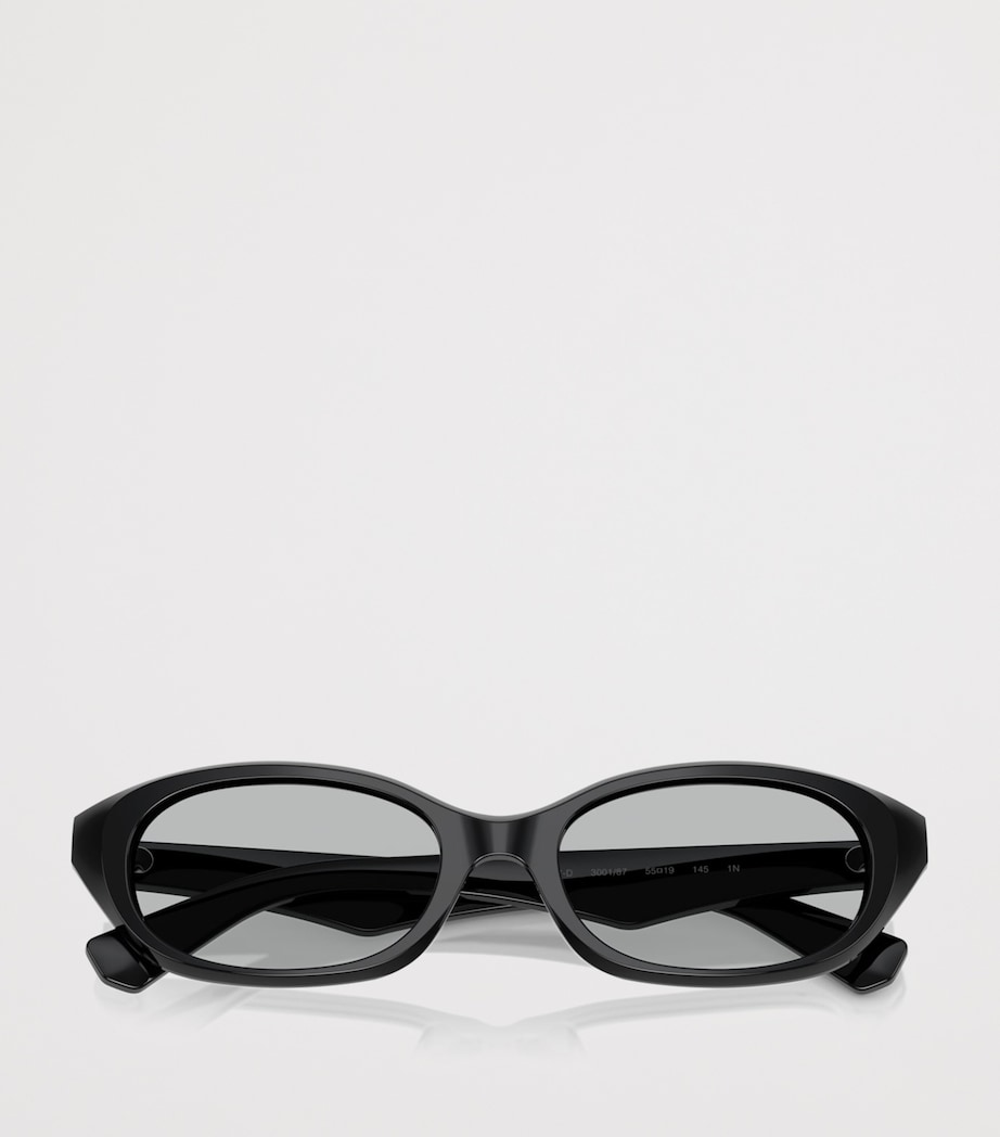 Burberry Acetate Oval Sunglasses Black Image 5