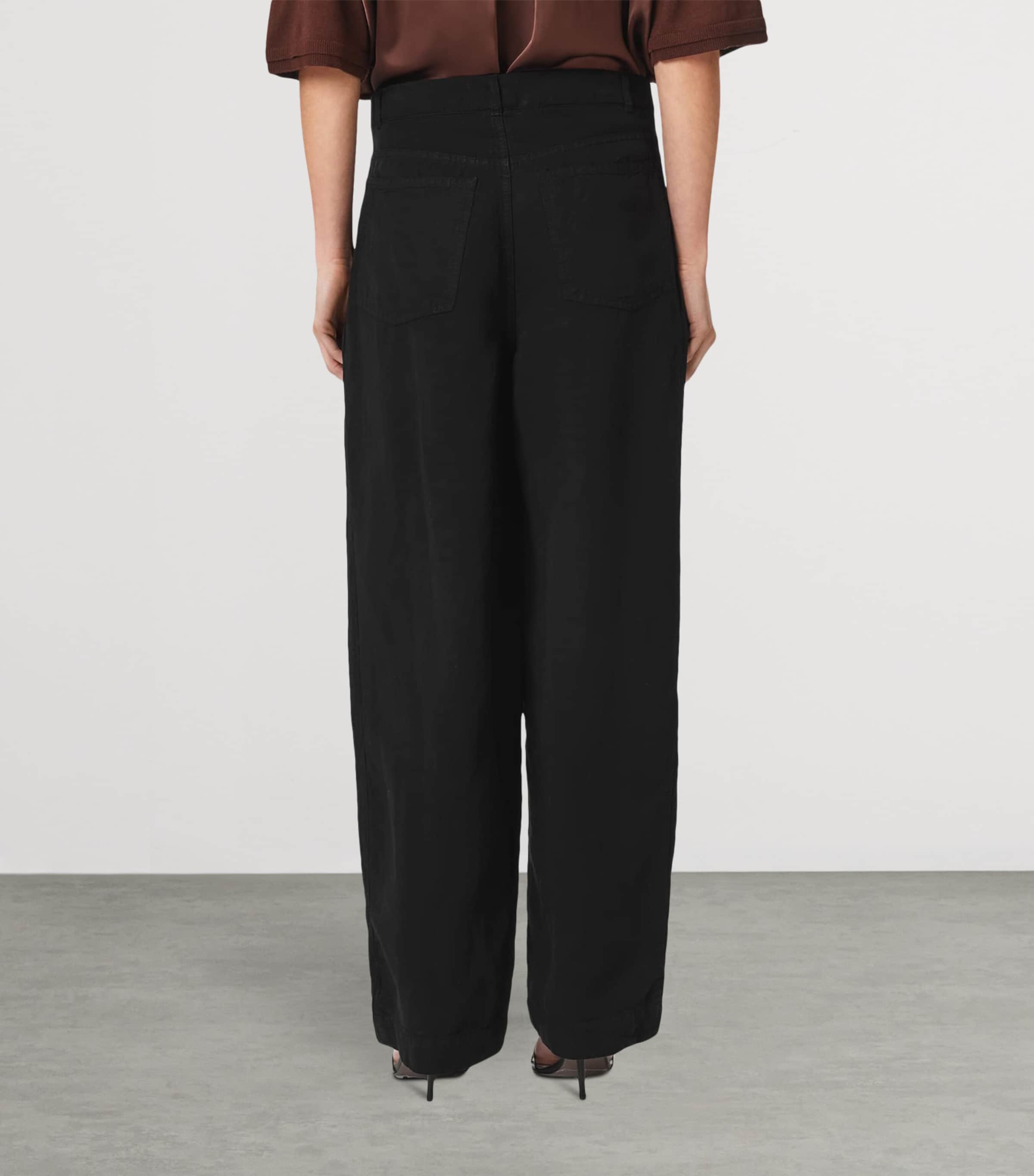 AllSaints Womens Phi Trousers Black Image 4