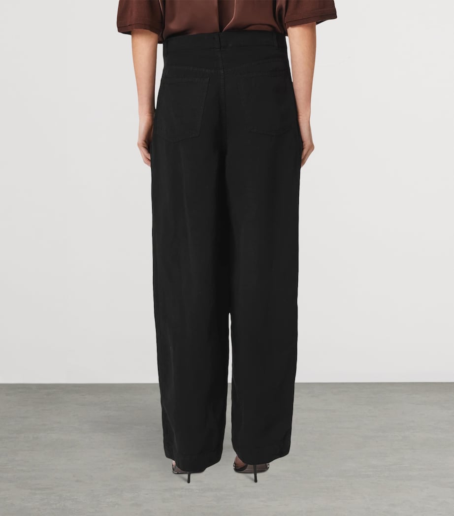 AllSaints Womens Phi Trousers Black Image 4