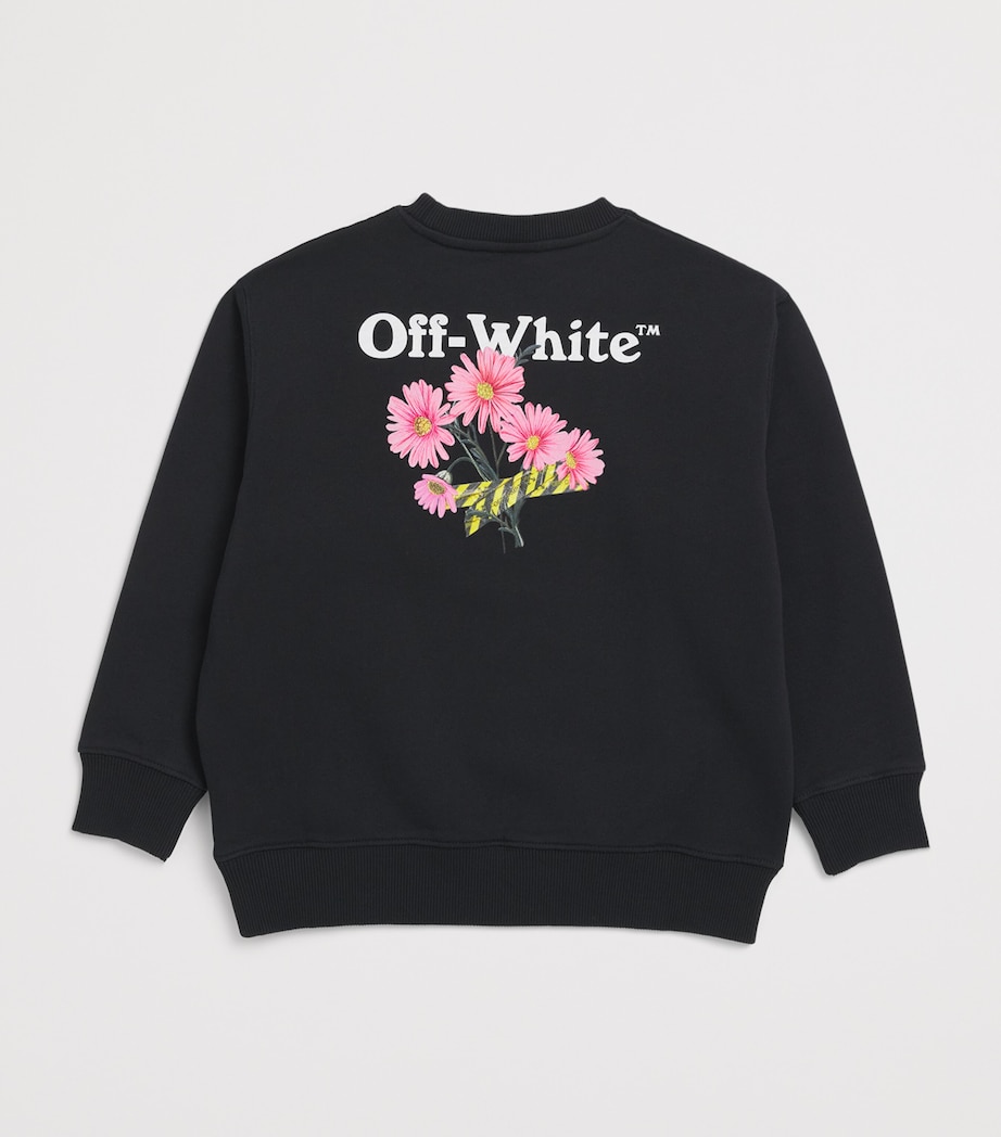 Off-White Kids Daisy Tape Sweatshirt (4-12+ Years) Black Image 2