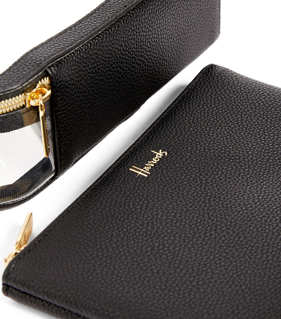 Transparent Oxford Cosmetic Bag BLACK Image 4