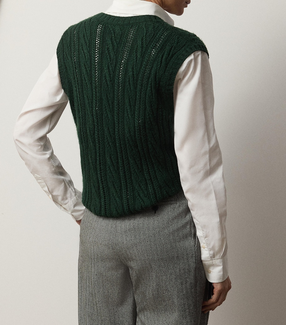 Silk-Cashmere Sleeveless Sweater DARK RACING GREEN Image 3
