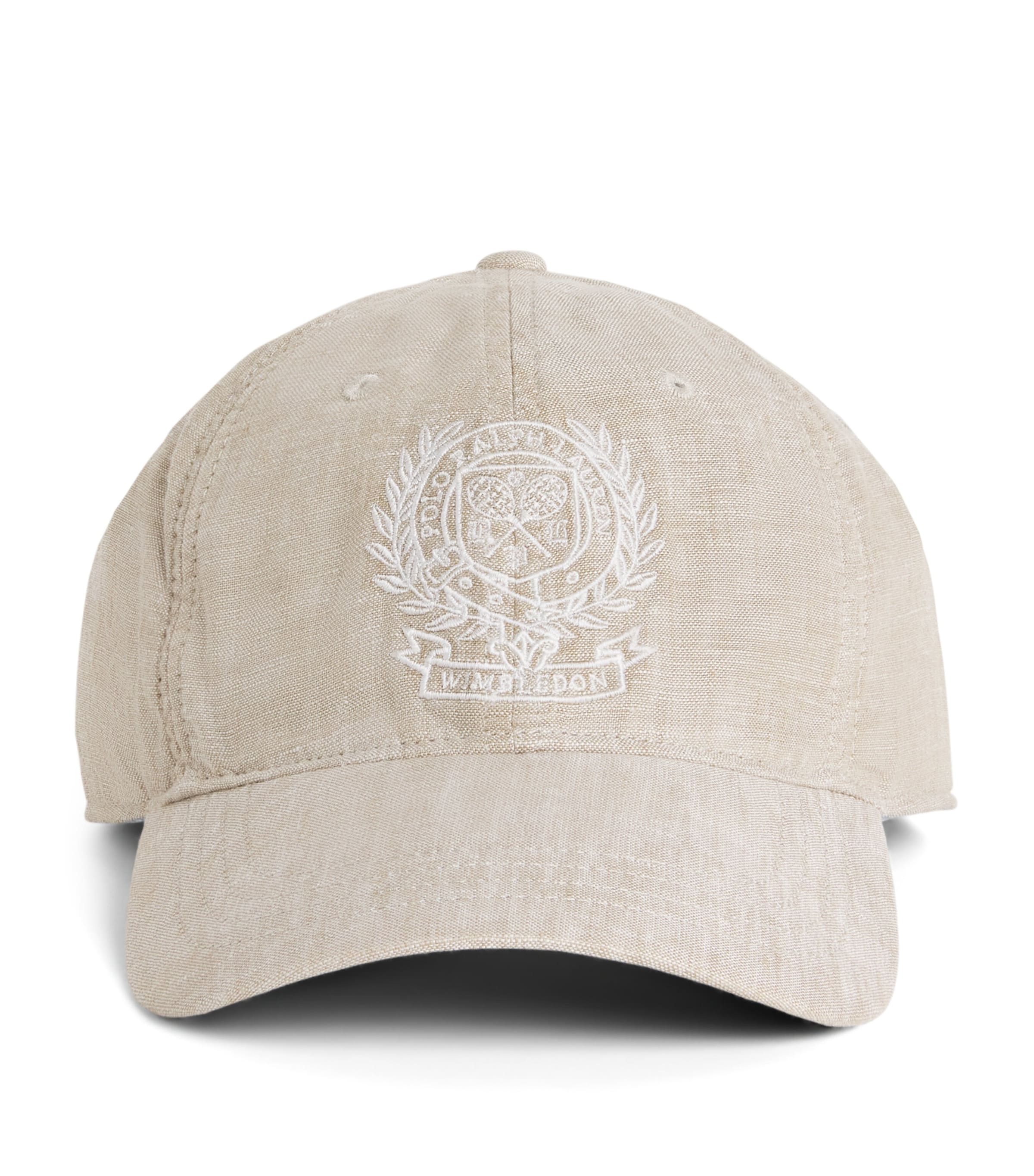 Polo Ralph Lauren x Wimbledon Linen Logo Cap Clssc Khki Wht Image 1