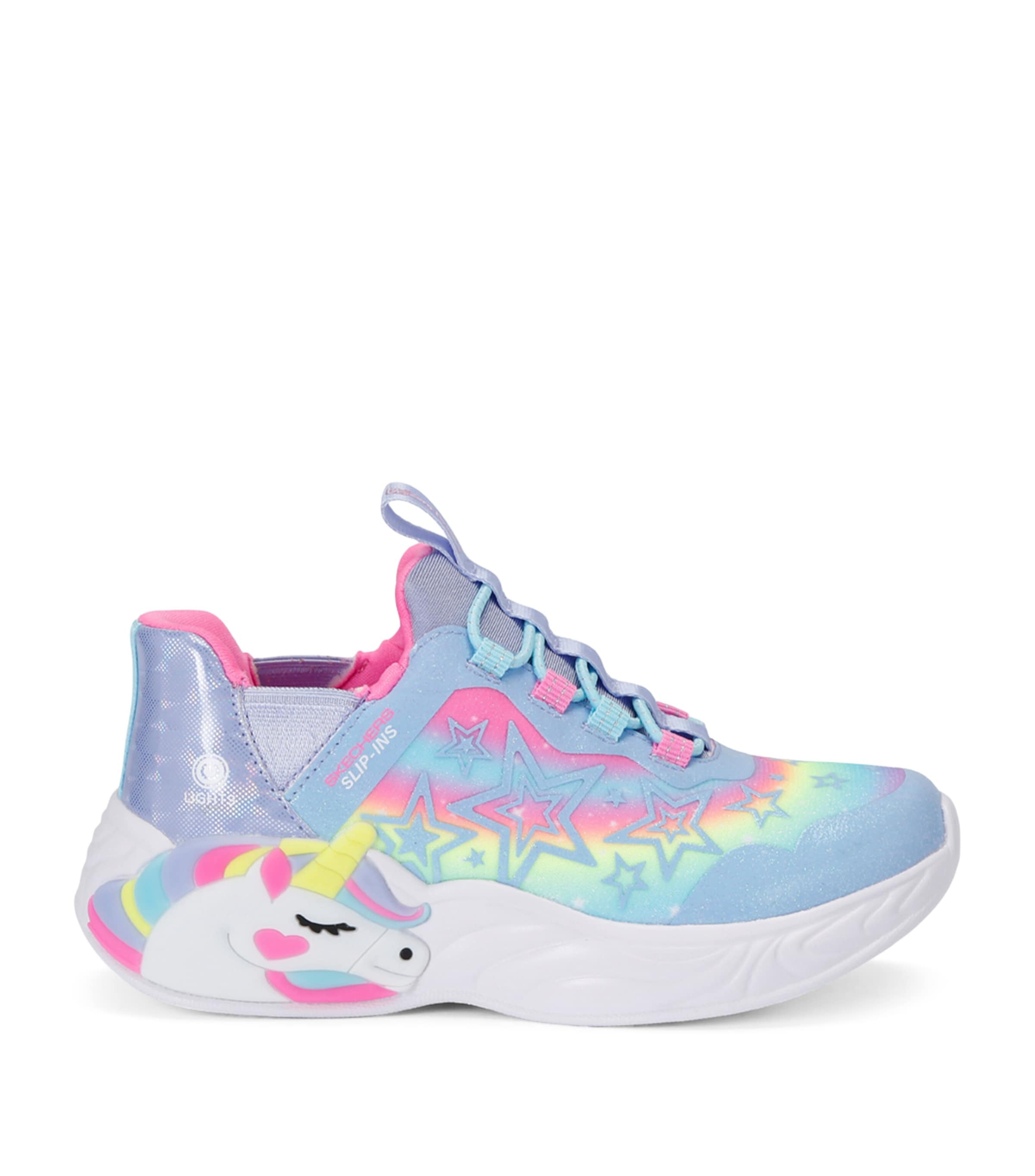Skechers Unicorn Dreams Light-up Slip-on Sneakers In Purple