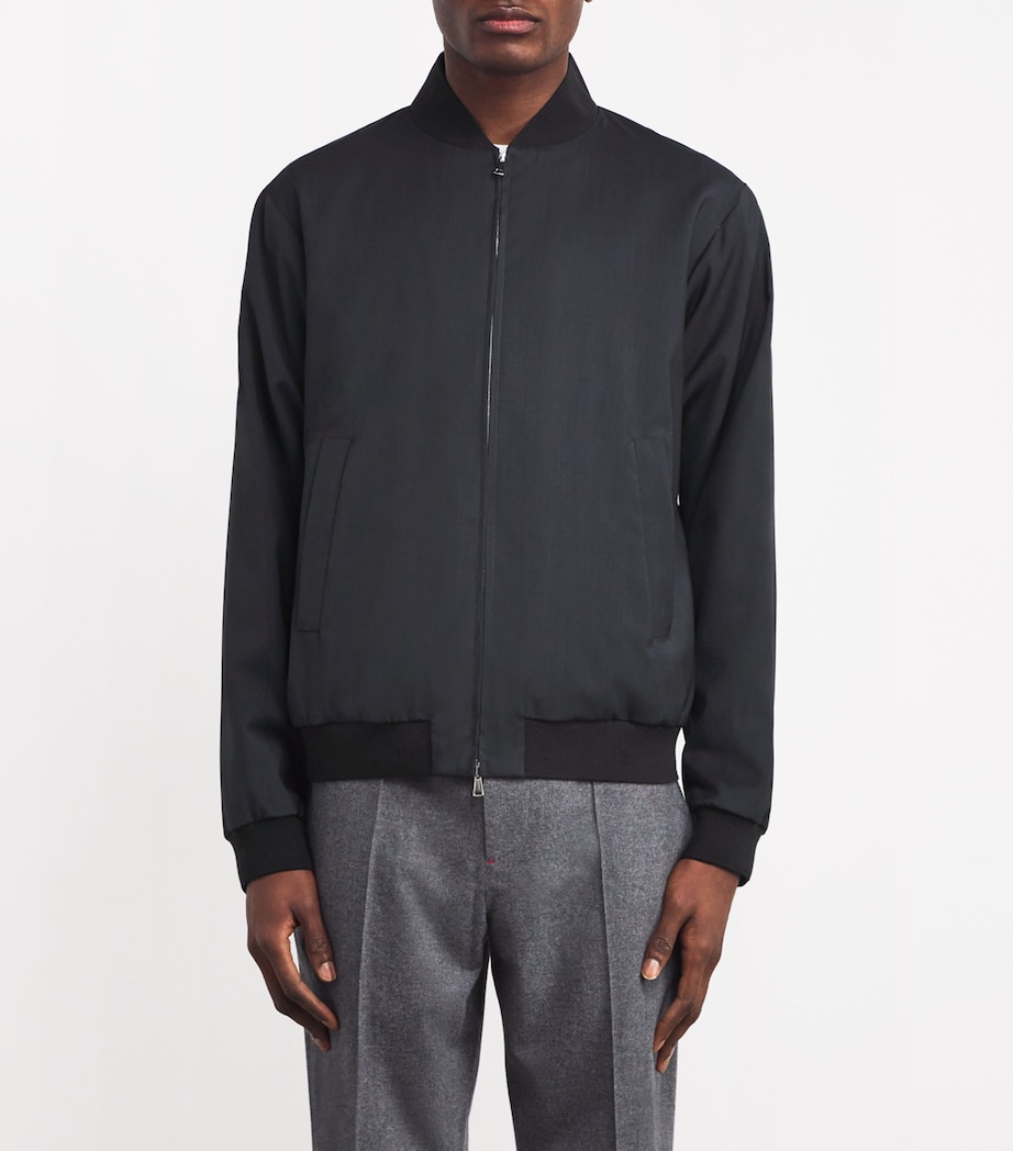 Stretch-Cotton Bomber Jacket 580 PIOMBO Image 3