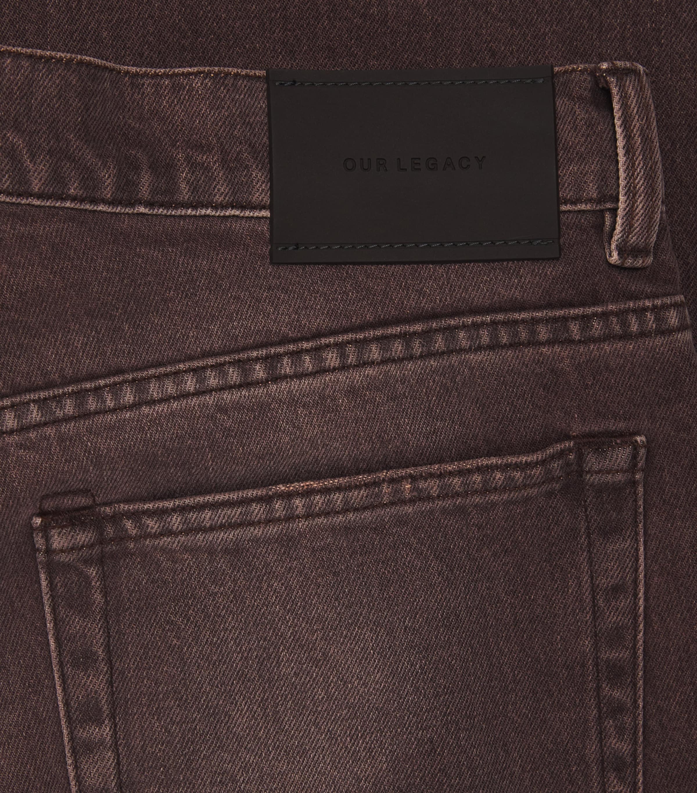 Trompe-l'Oeil Third Cut Straight Jeans OVERDYED CHOCO MELON Image 5