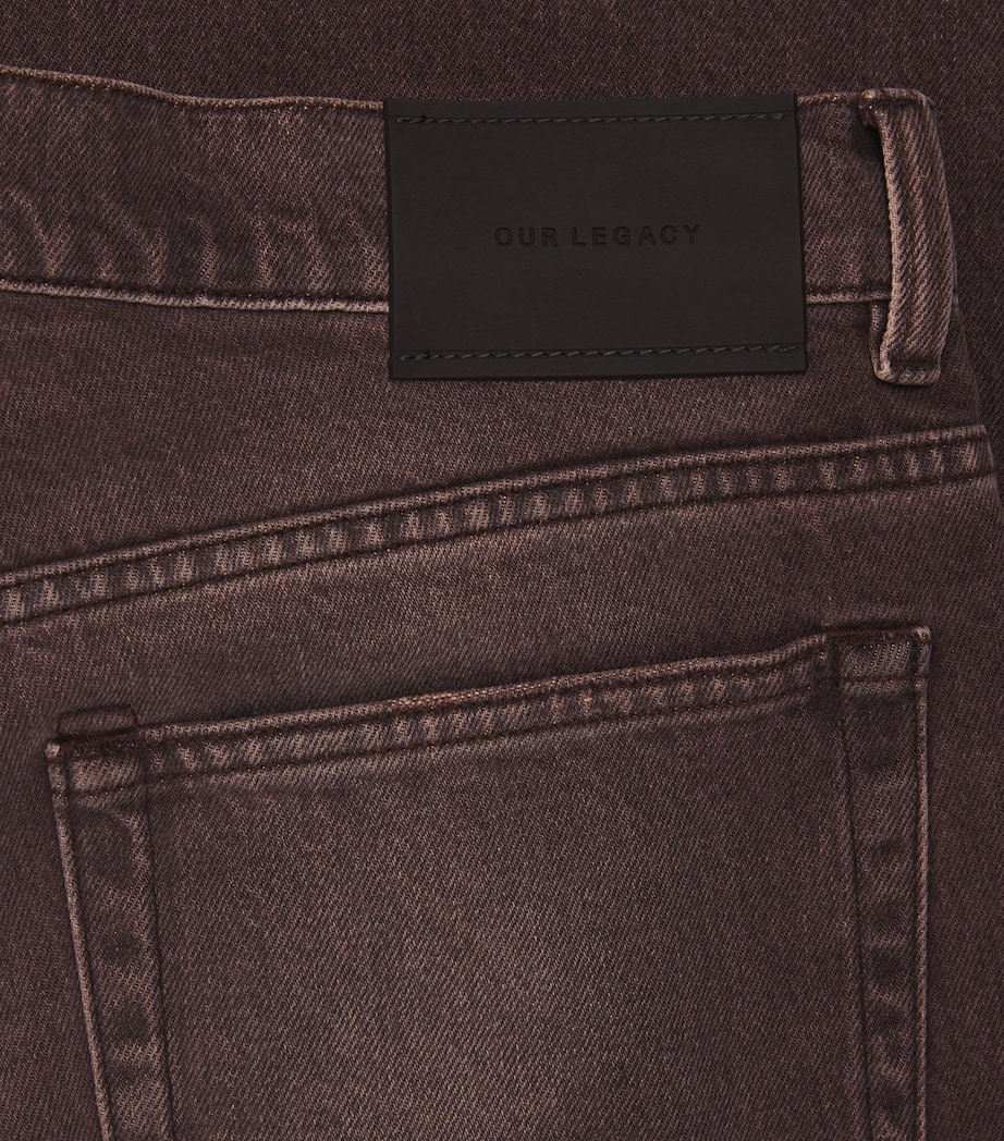 Trompe-l'Oeil Third Cut Straight Jeans OVERDYED CHOCO MELON Image 5