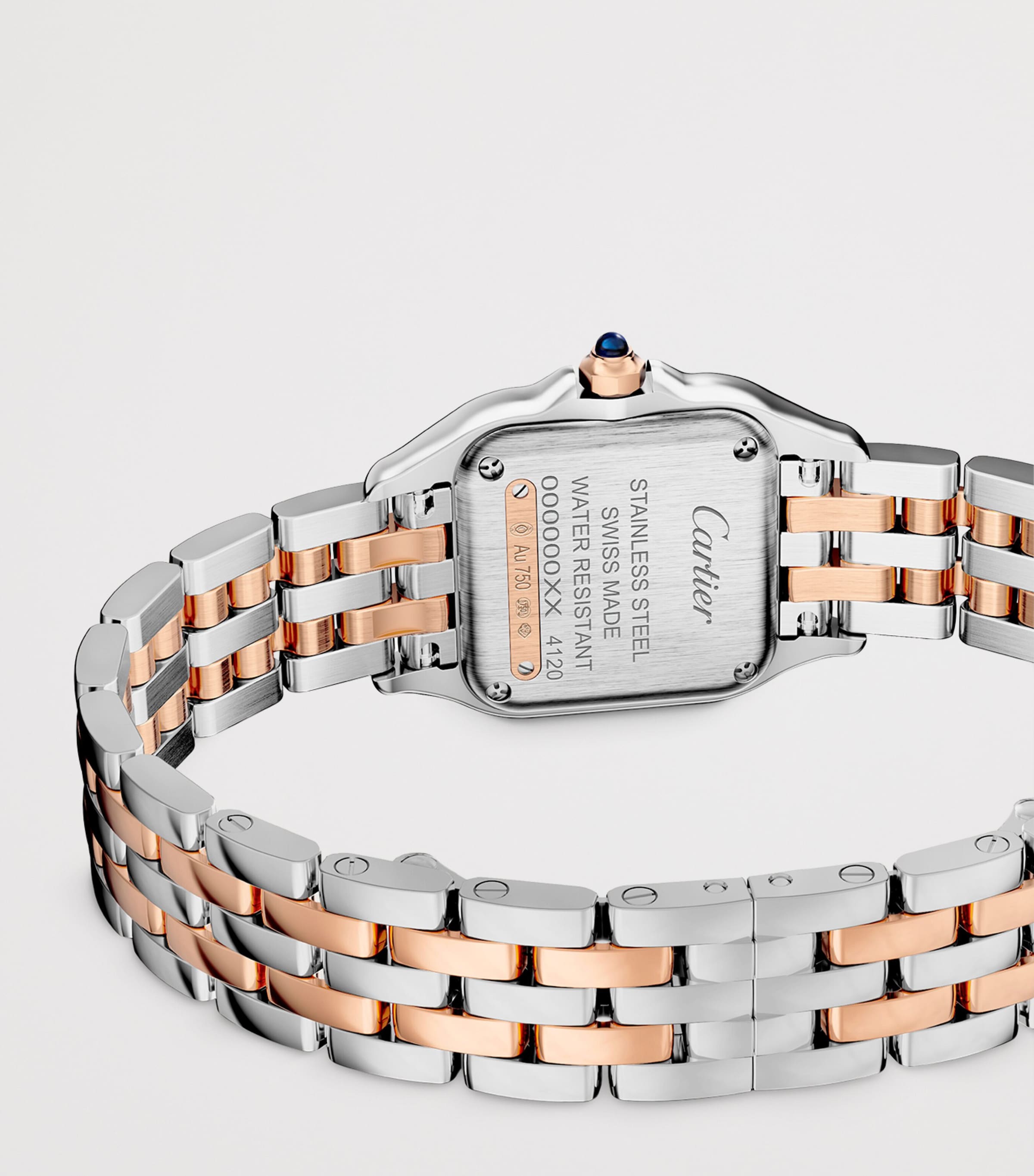 Small Rose Gold and Diamond Panthère de Cartier Watch 20mm SILVER Image 3