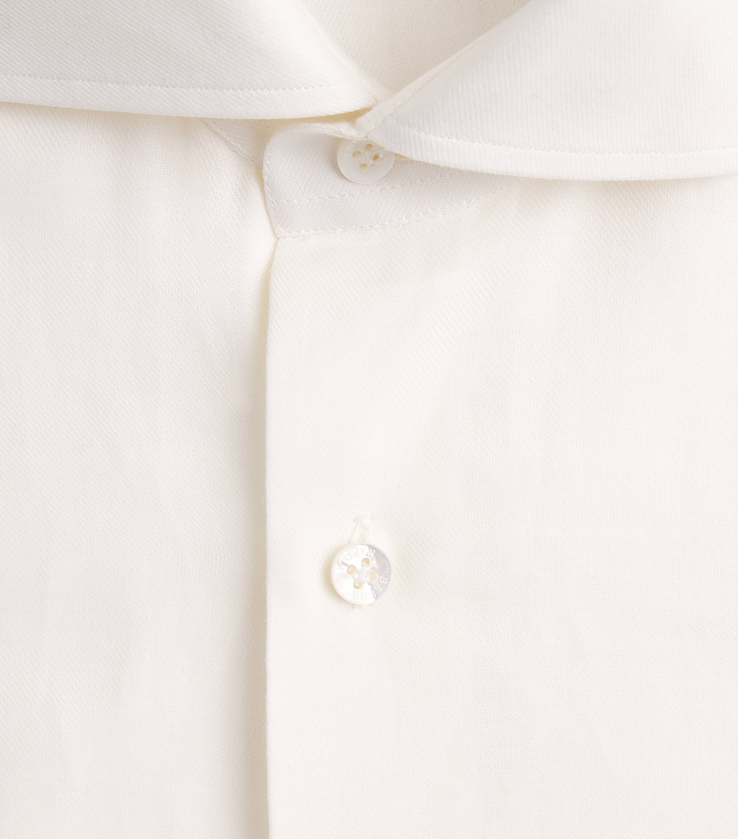 Barba Napoli Mens Cotton-Cashmere Shirt White Image 6