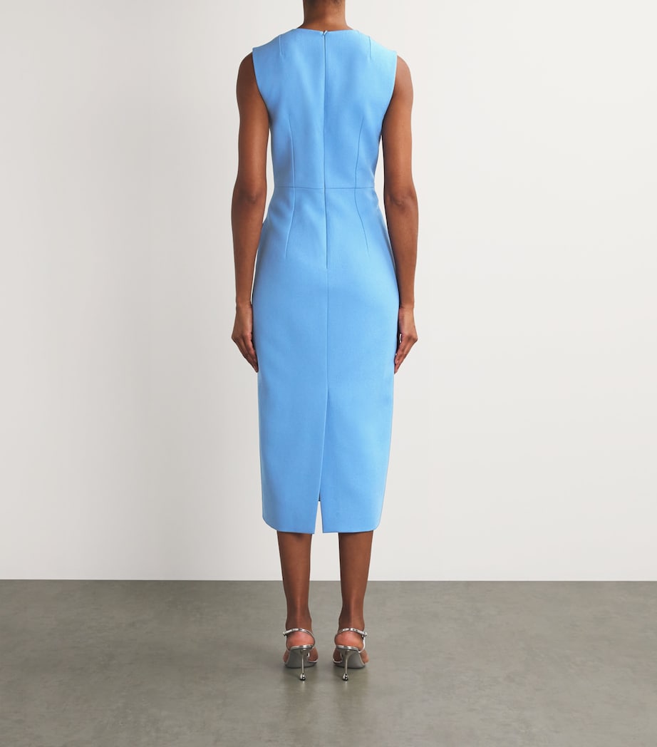 Wool Mila Midi Dress CORNFLOWER Image 3
