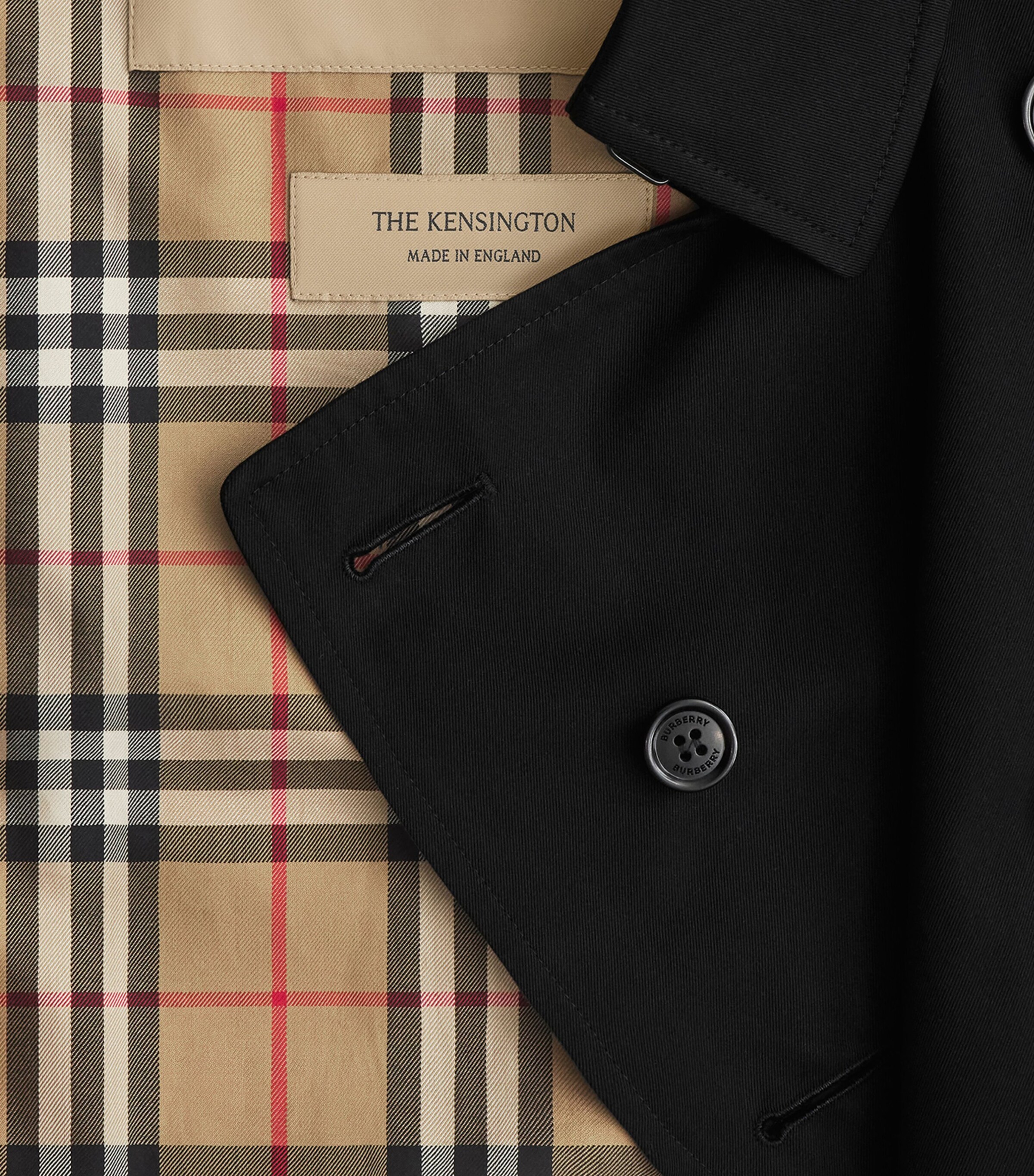 Long Kensington Heritage Trench Coat BLACK Image 6