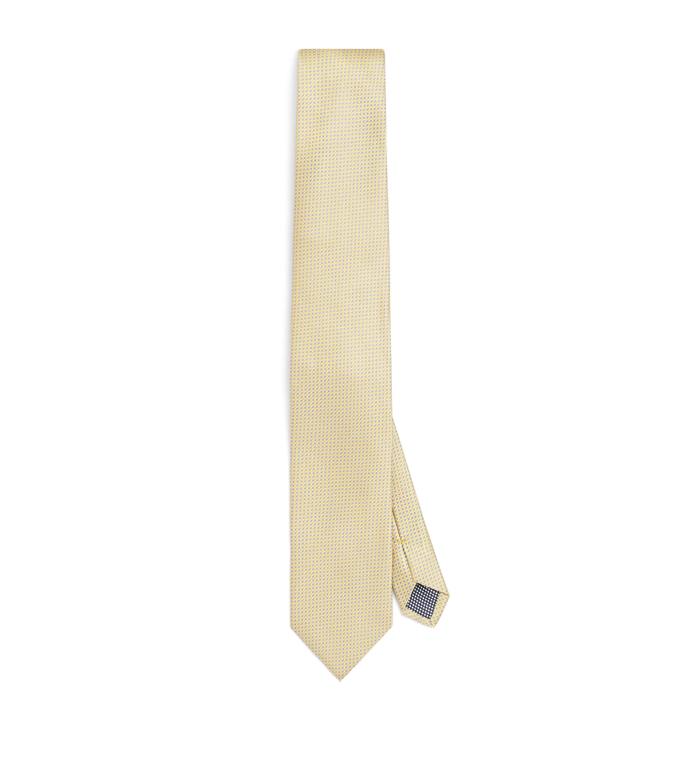 Eton Silk Geometric Tie In Neutral