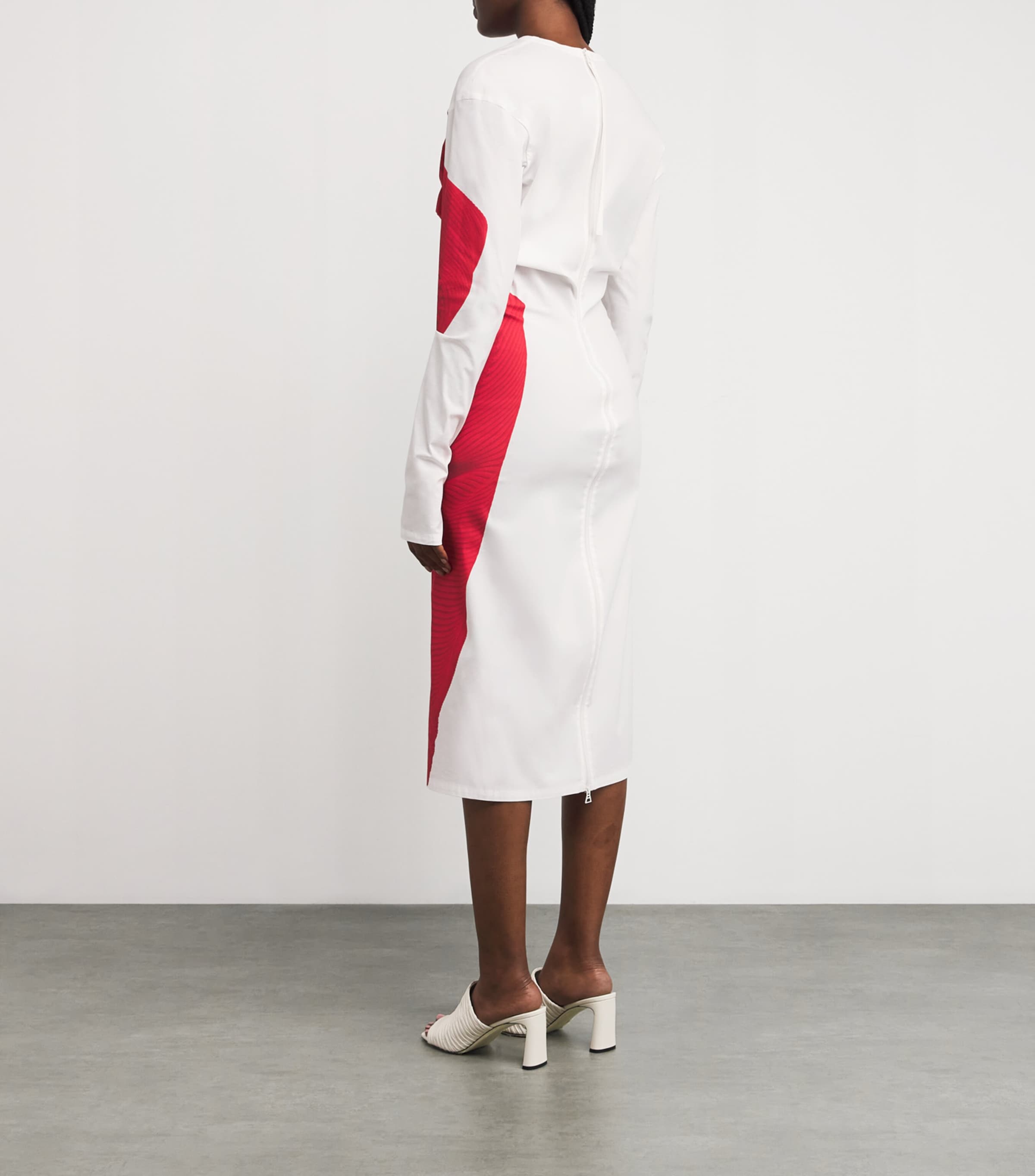 Knit As Represented Midi Dress RED Image 3