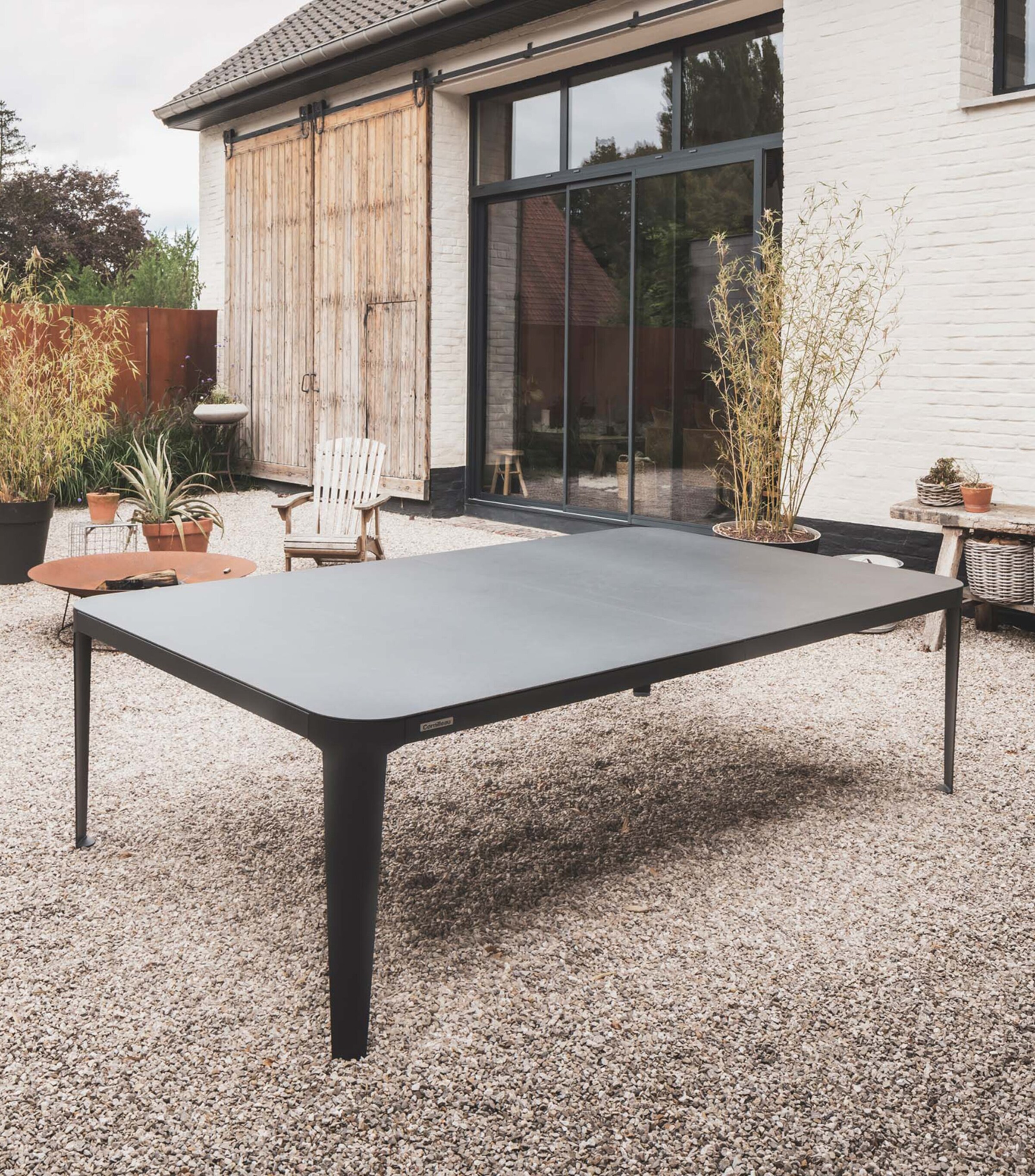 Cornilleau Hyphen Outdoor Ping Pong Table Black Grey/stone Image 10
