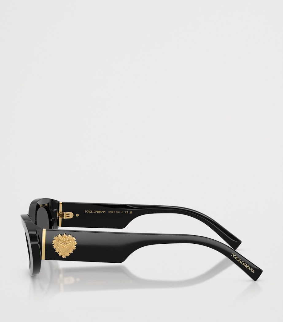 Dolce&Gabbana Oval Sunglasses Black Image 3