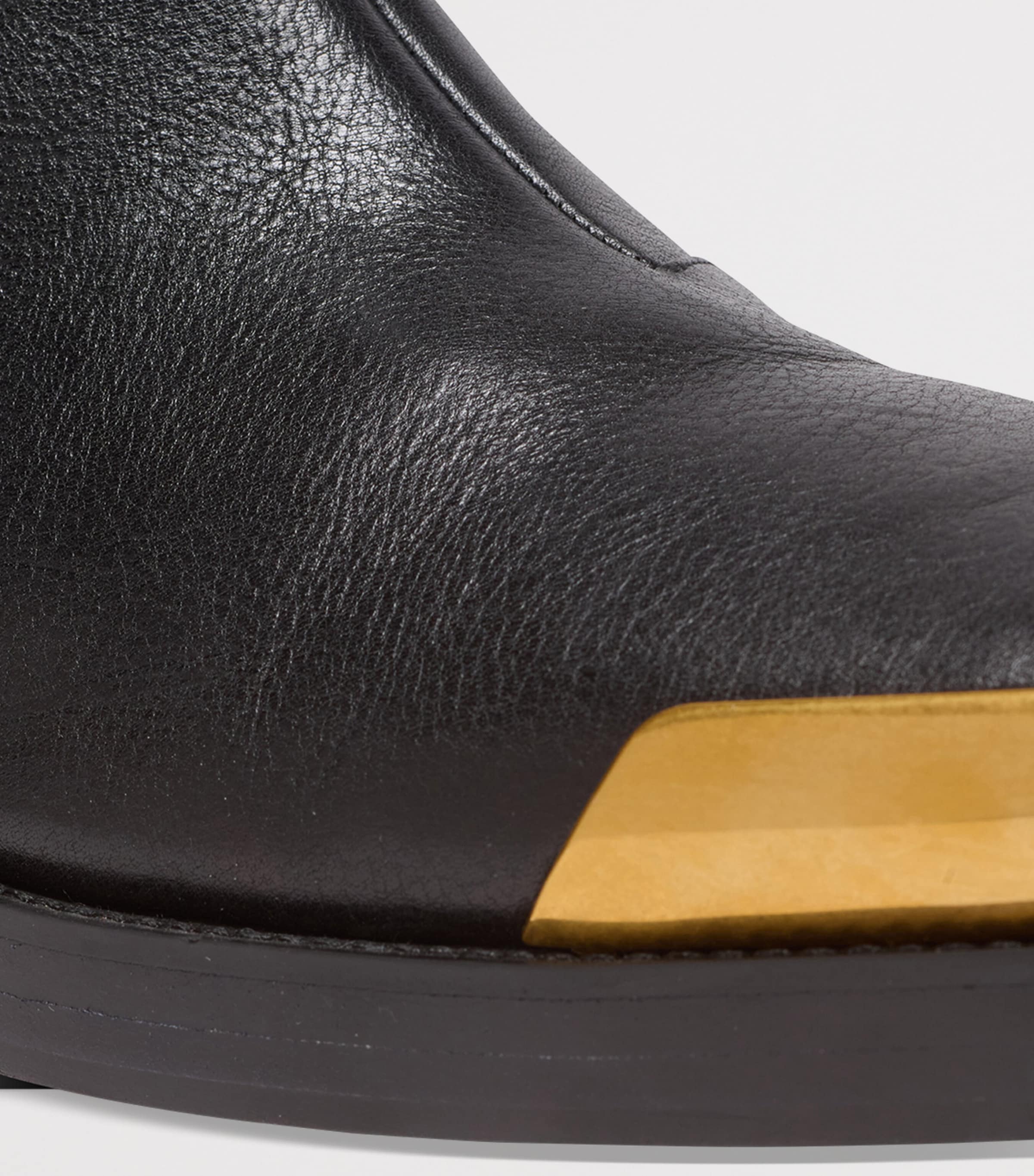 Leather Square Toe Boots 0PA NOIR Image 5