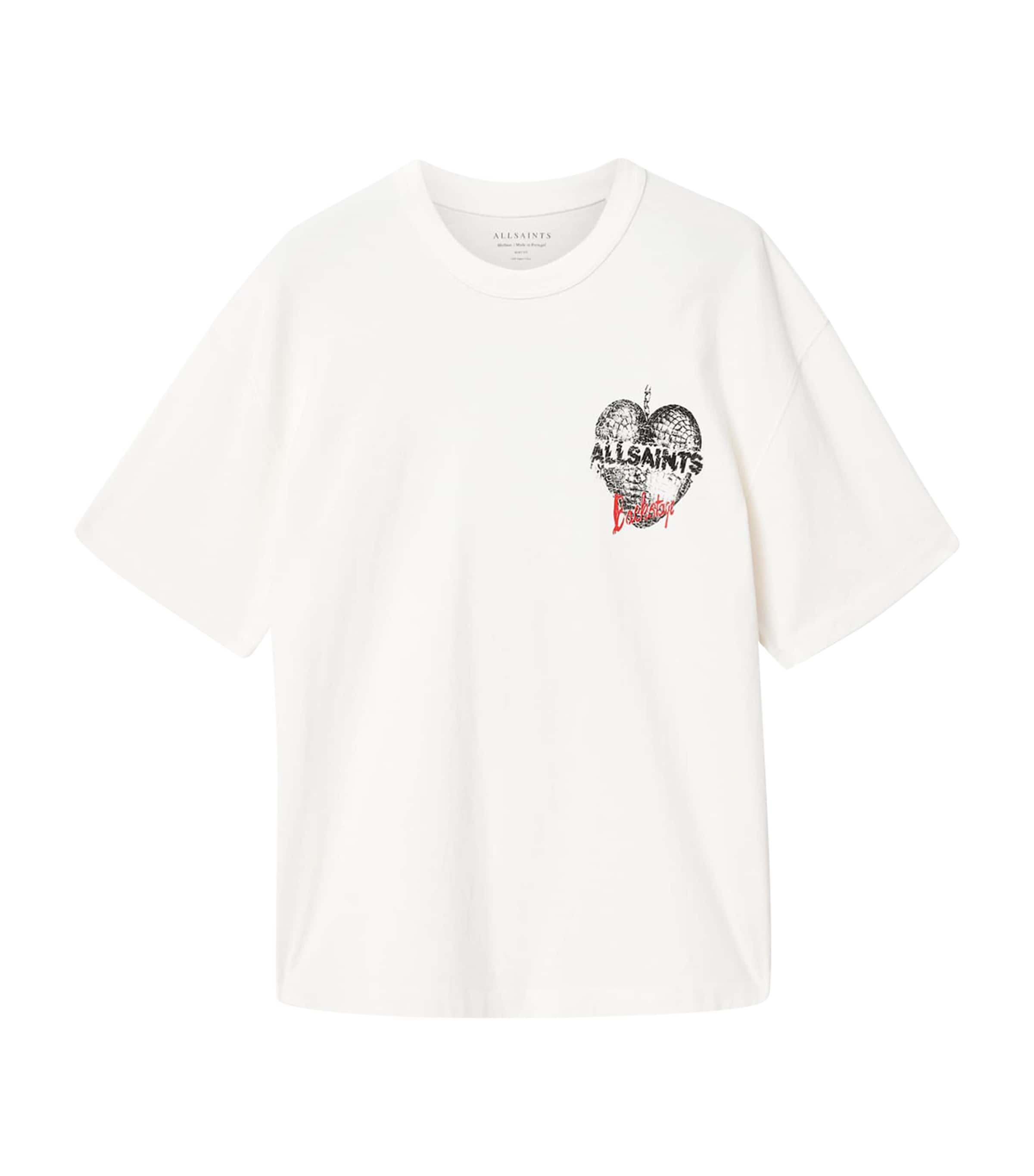 AllSaints Mens Organic Cotton Reflect T-Shirt Chalk White Image 1