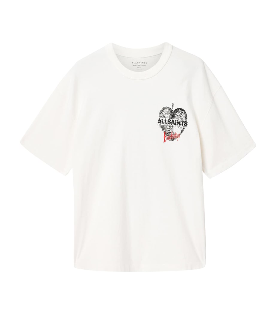 AllSaints Mens Organic Cotton Reflect T-Shirt Chalk White Image 1