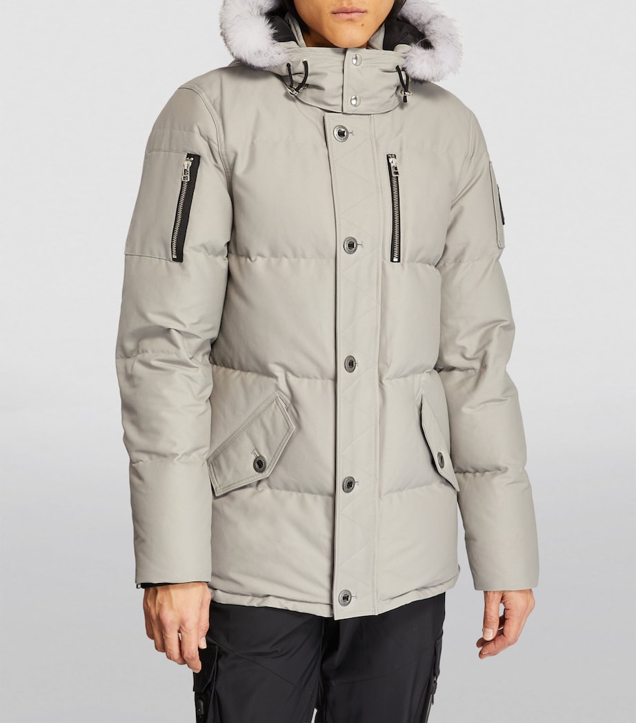 Shearling-Trim 3Q Jacket STRM GRY NAT SH-1004 Image 3