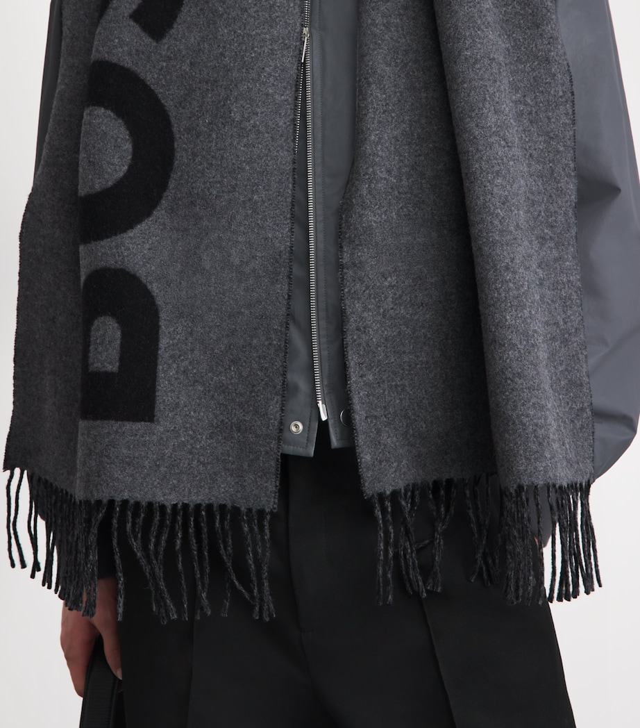 Wool-Blend Rikard Scarf 032MEDIUM GREY Image 3