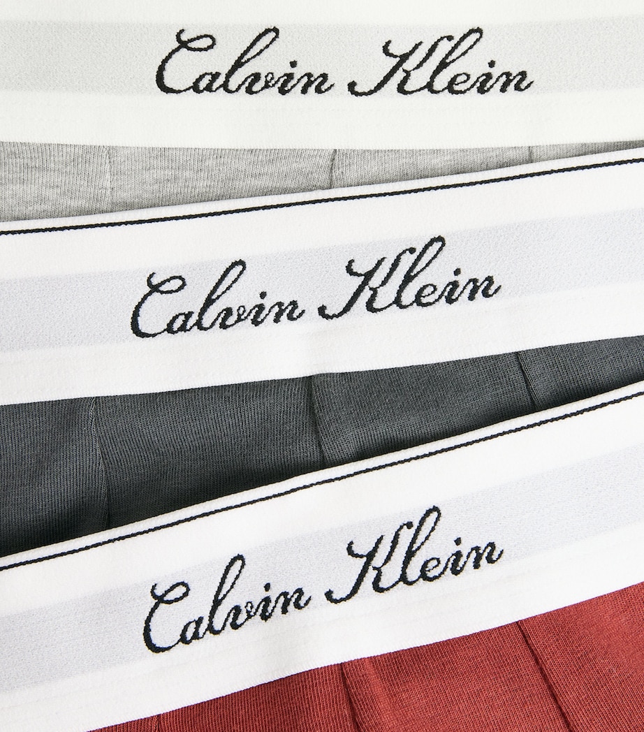 Calvin Klein Mens Stretch-Cotton Icon Script Trunks (Pack of 3) Volcanic Ash/sp Image 5