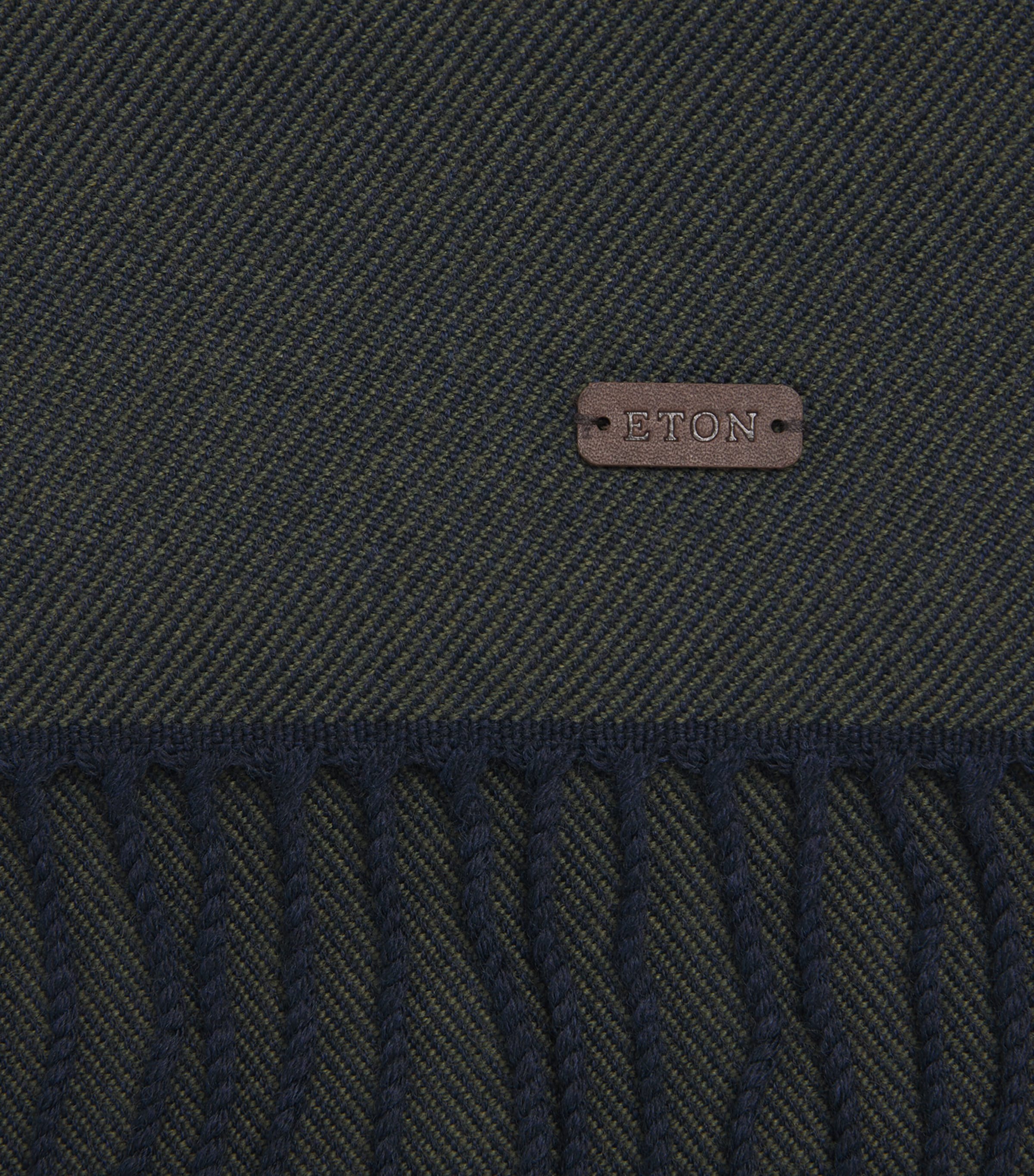 Eton Merino Wool Scarf Dark Green Image 4
