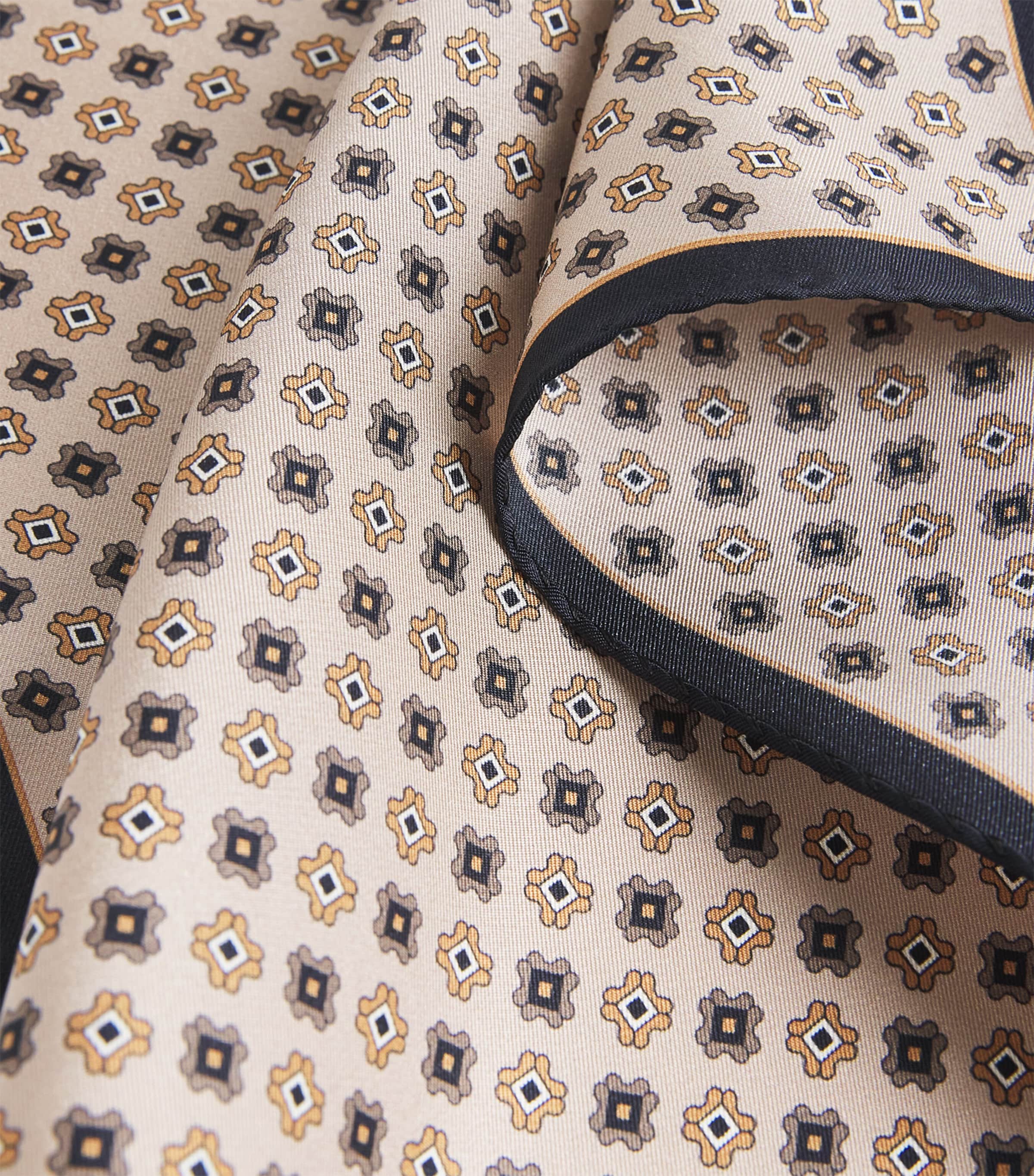 Silk Tile Print Pocket Square 4 Image 2