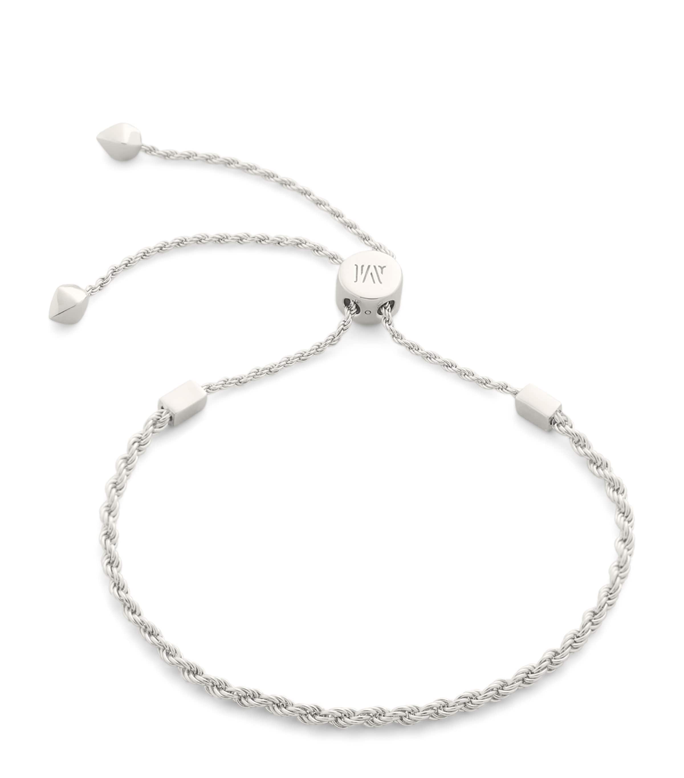 Monica Vinader Sterling Silver Corda Chain Friendship Bracelet In Metallic