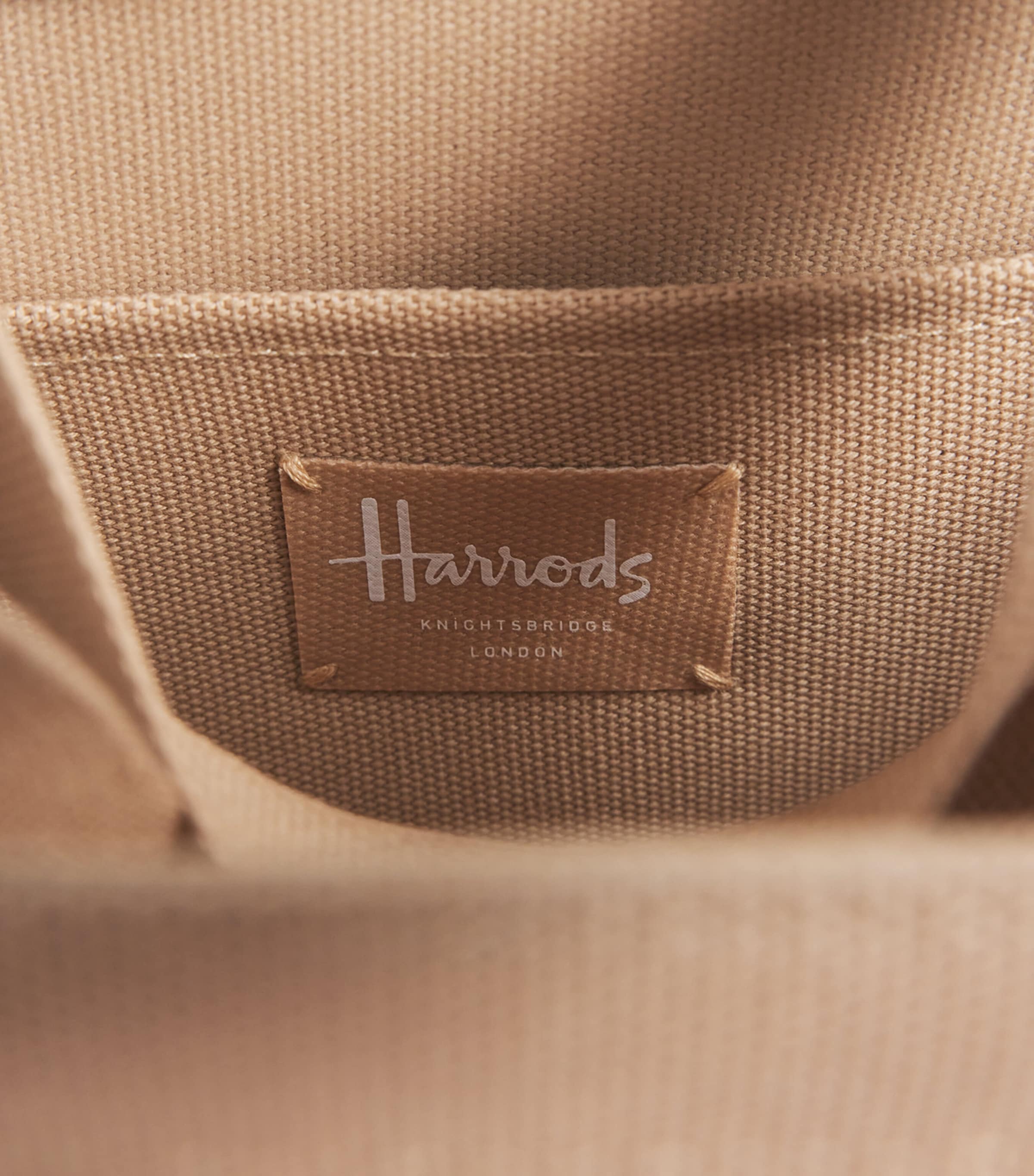 Harrods Small Logo Tote Bag Neutral Image 6