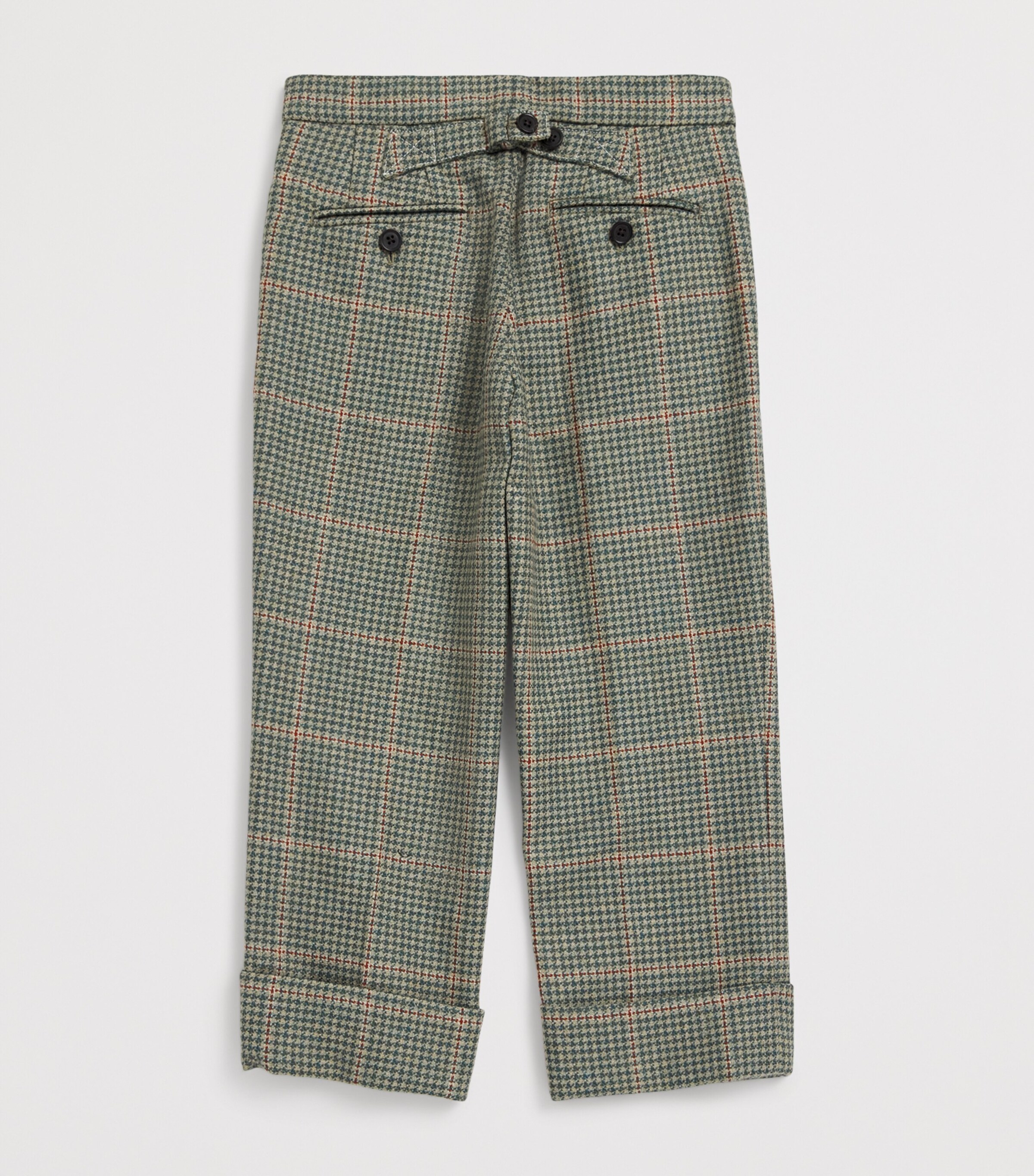 Tweed Herringbone Trousers (2-12 Years) GREEN Image 2