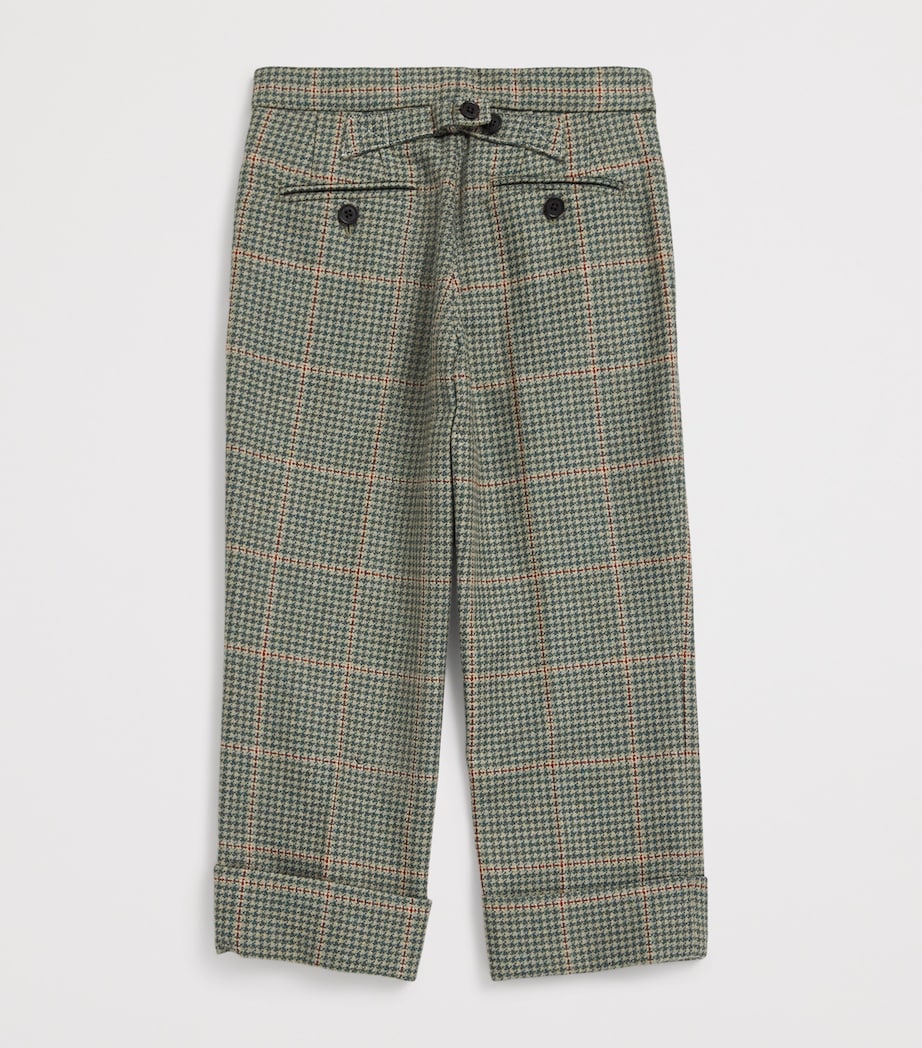 Tweed Herringbone Trousers (2-12 Years) GREEN Image 2