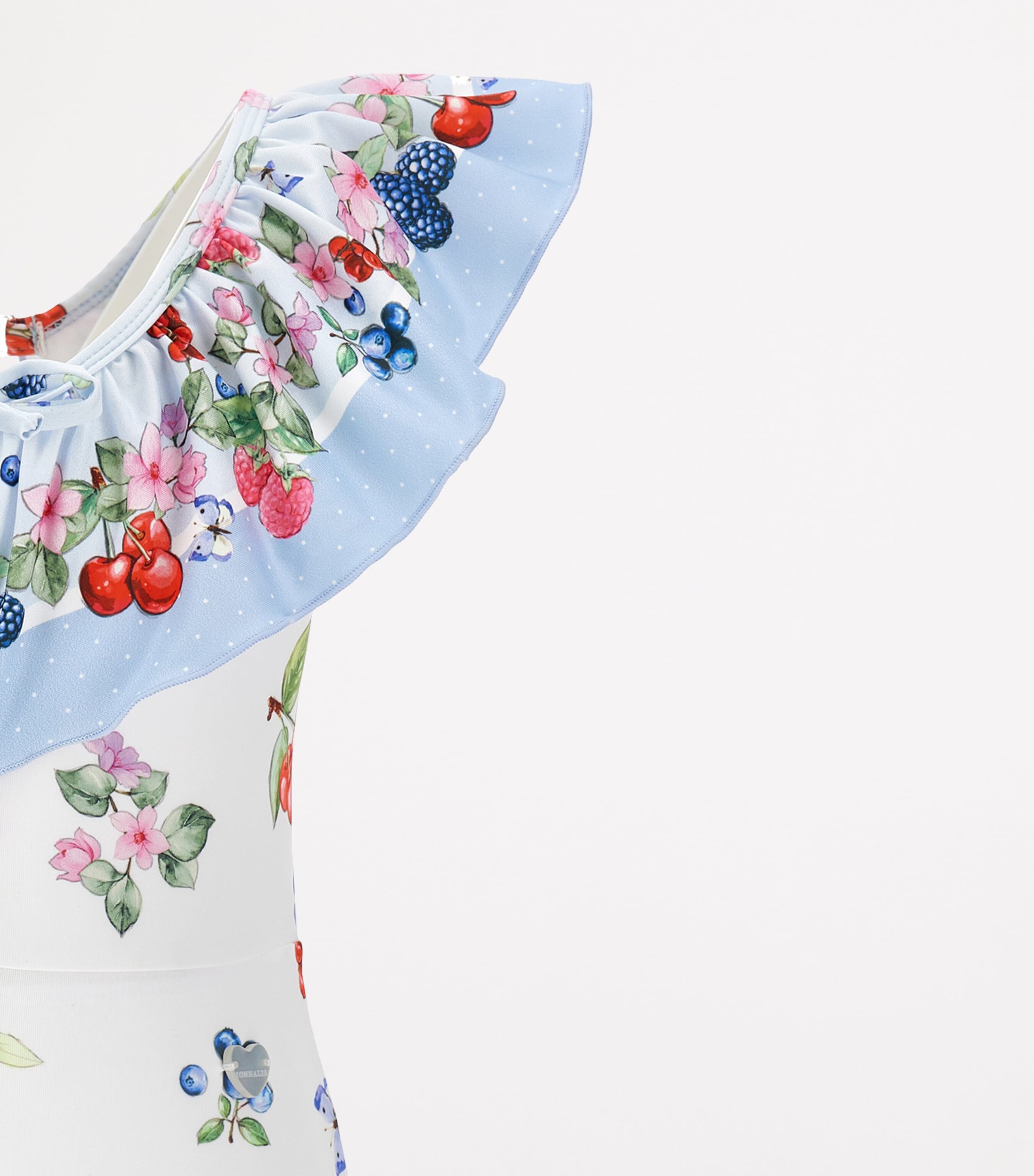 Fruit Print Ruffled Swimsuit (2-13 Years) BIANCO Image 3