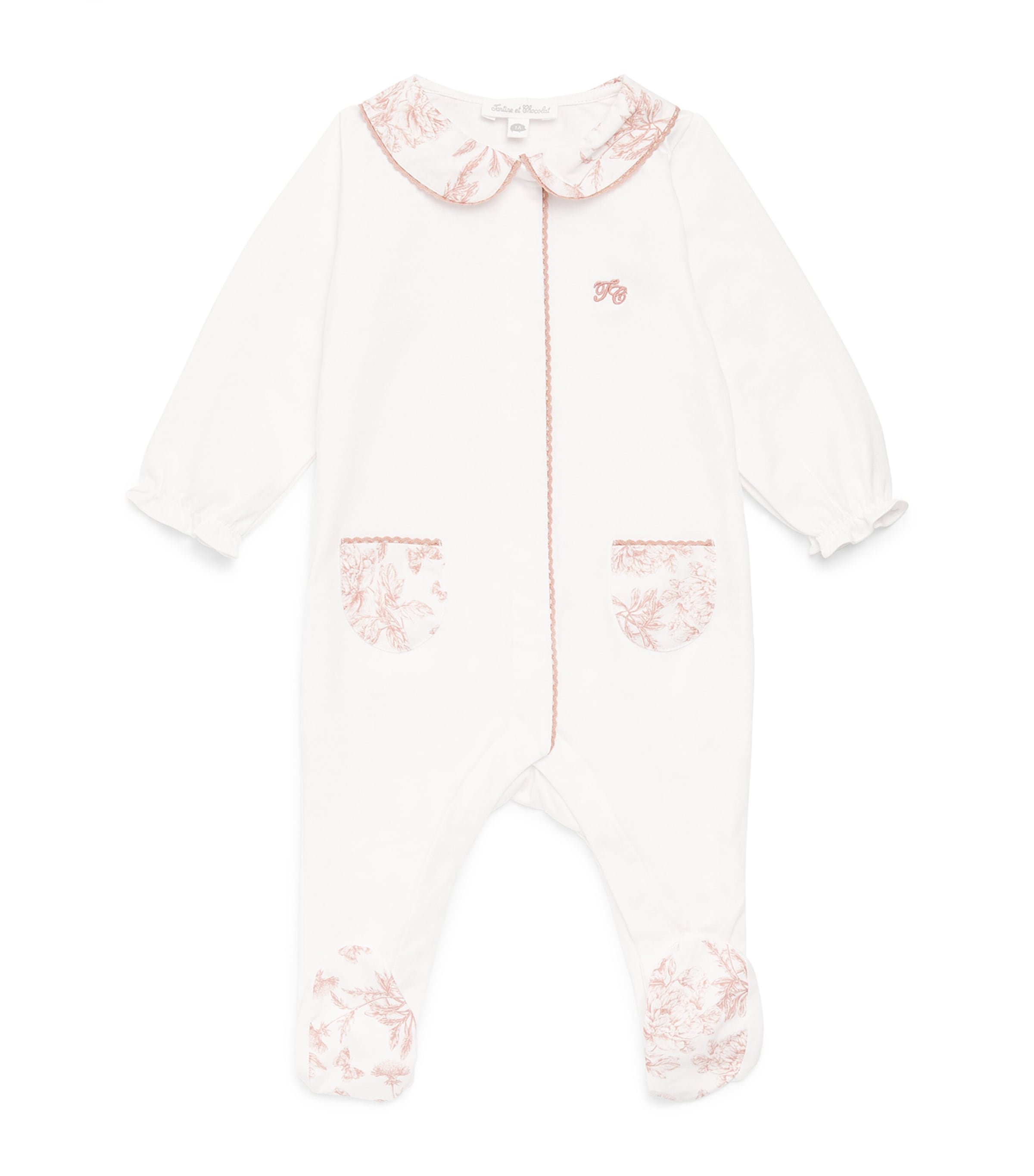 Cotton Embroidered All-In-One (0-24 Months) 30TERRACOTTA Image 1