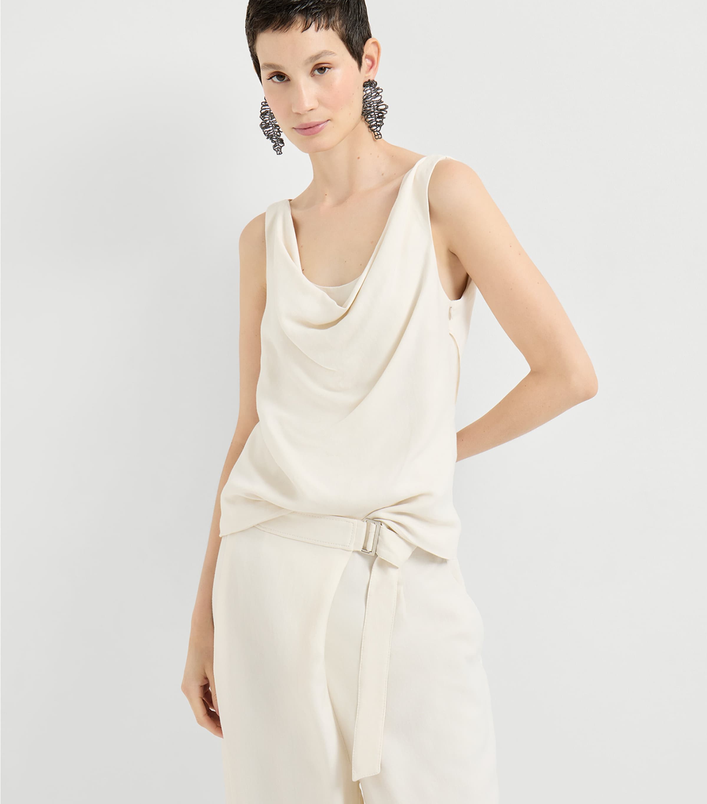 Twill Draped Top C579 Image 4