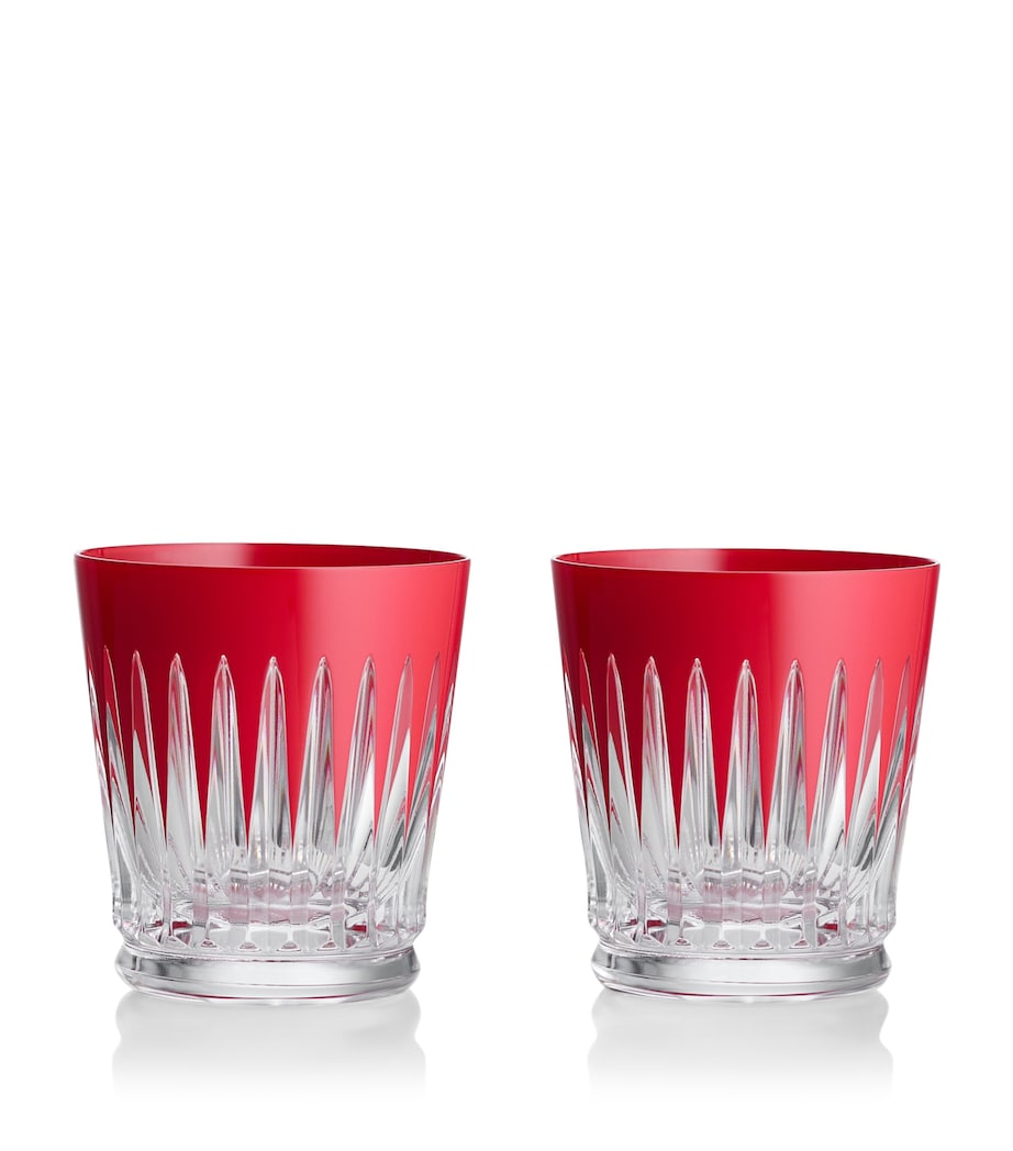 Set of 2 Crystal Firework Tumblers (340ml) RED Image 1
