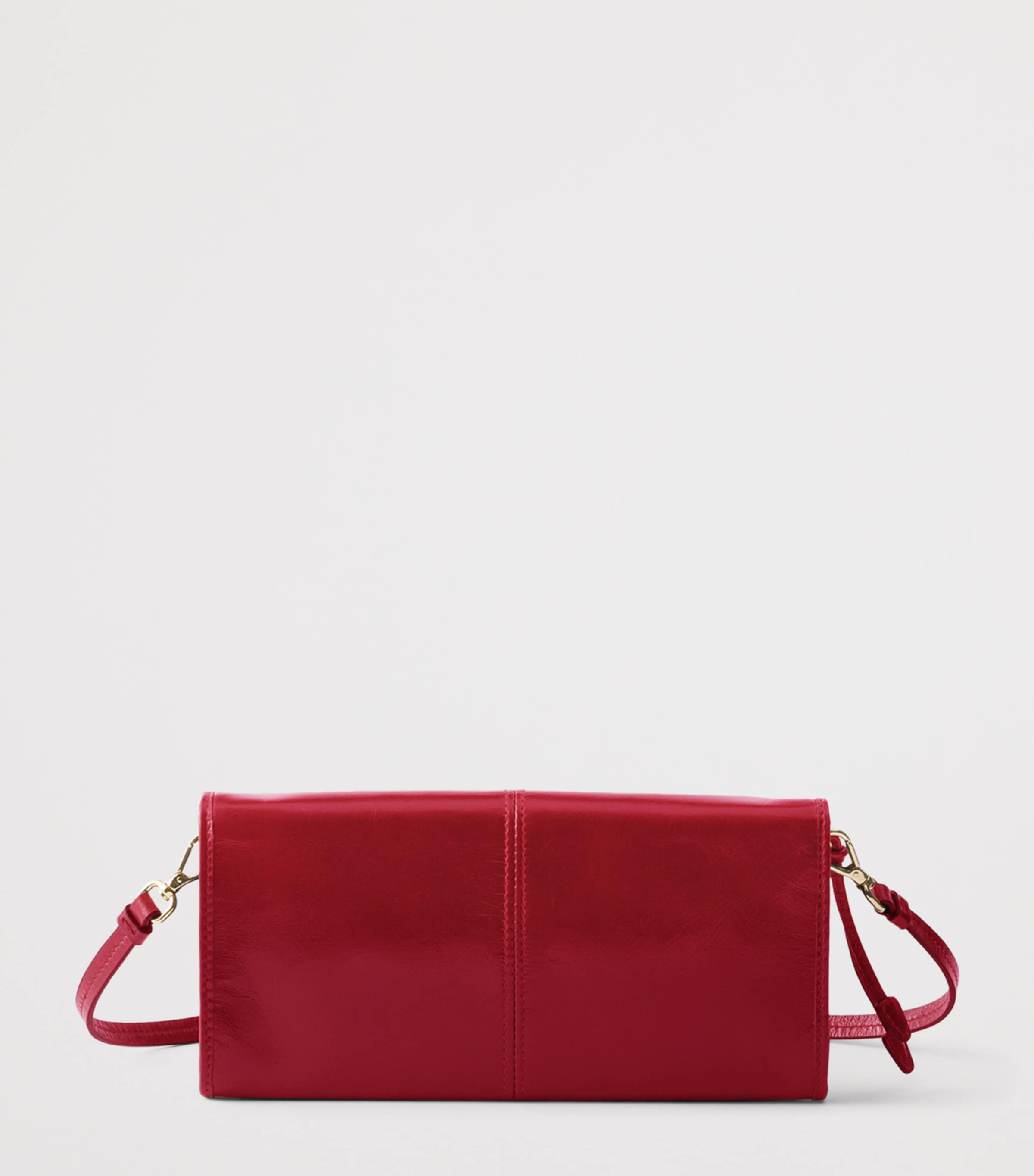 Prada Leather Wallet with Shoulder Strap Red Image 3