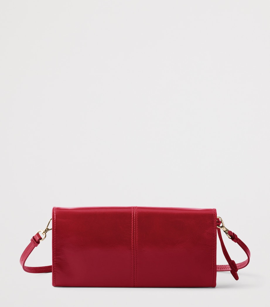 Prada Leather Wallet with Shoulder Strap Red Image 3