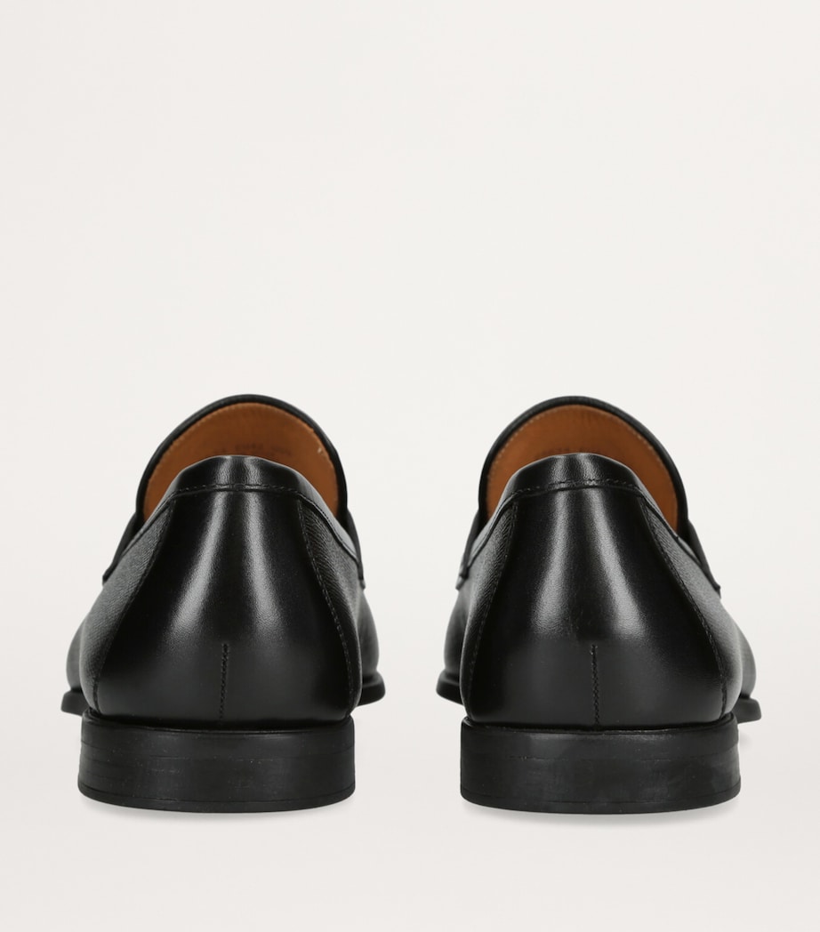 Leather Aston Tassel Loafers BLACK Image 3