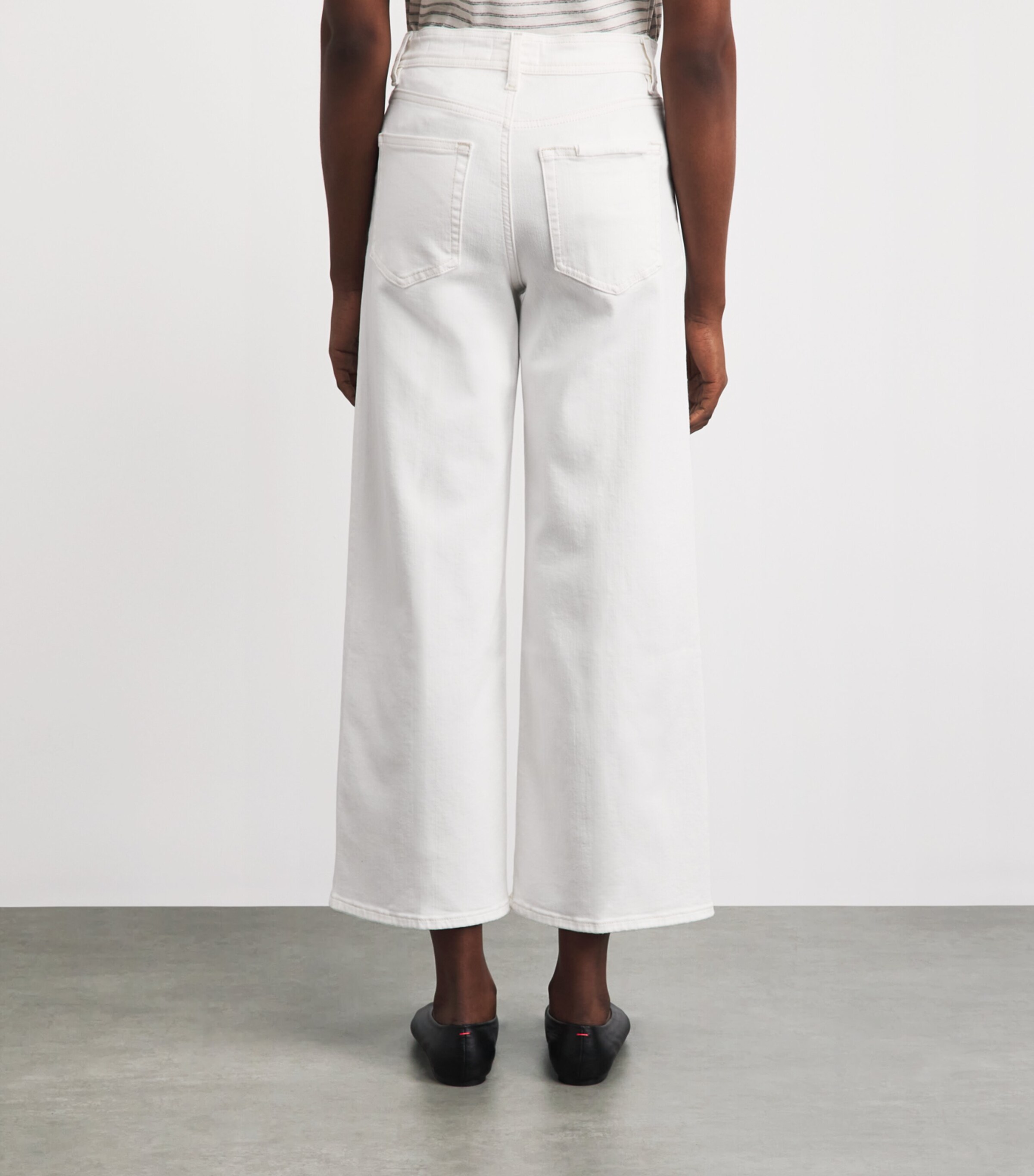 FRAME Womens Le Slim Palazzo High-Rise Wide-Leg Jeans Au Natural Clean Image 5