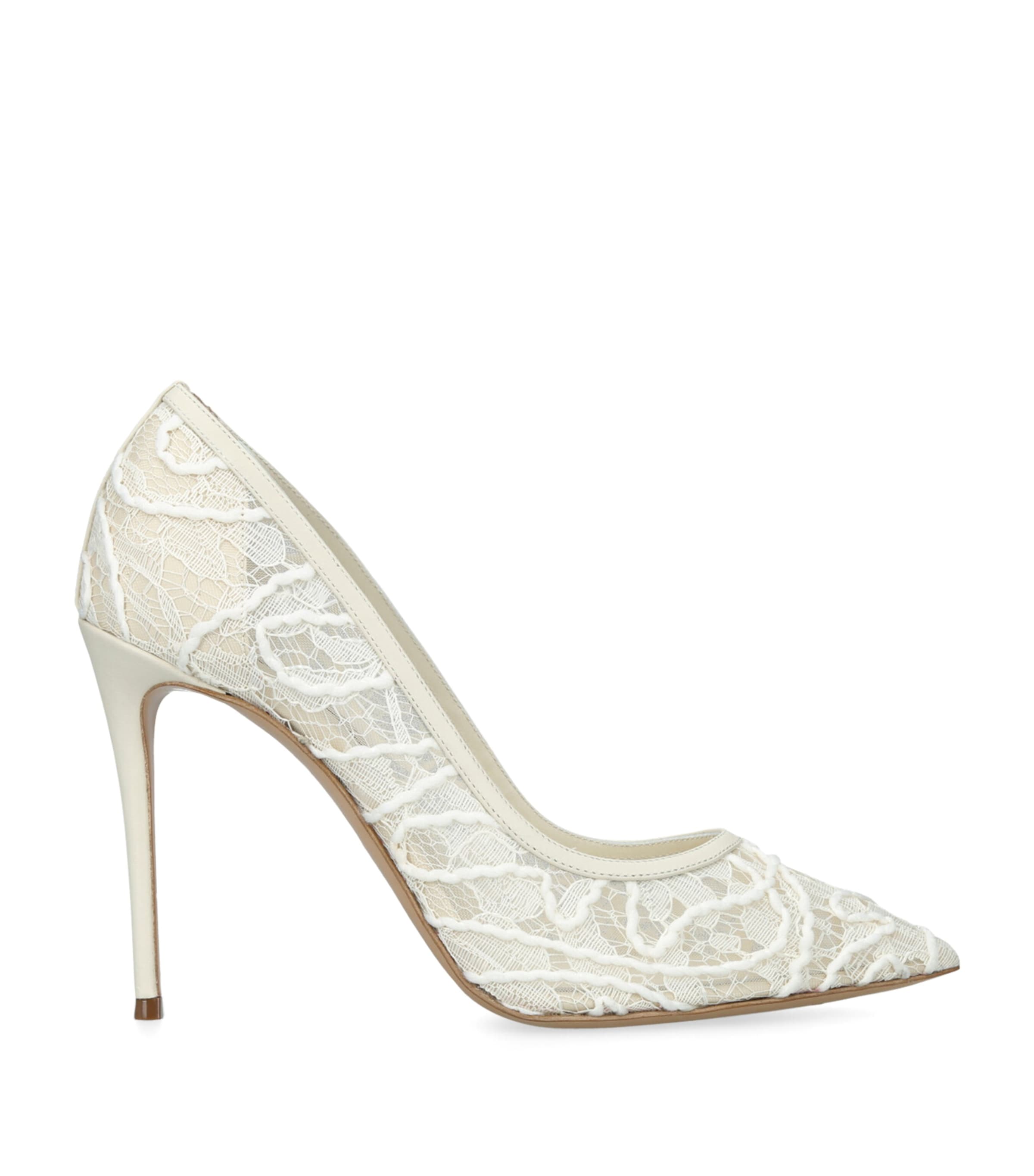 Lace Julia Pumps 100 WINTER WHT Image 1