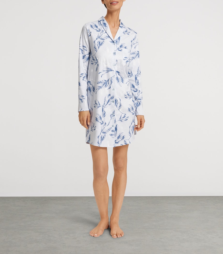 Cotton Garden Print Nightdress FROSTY GARDEN Image 5