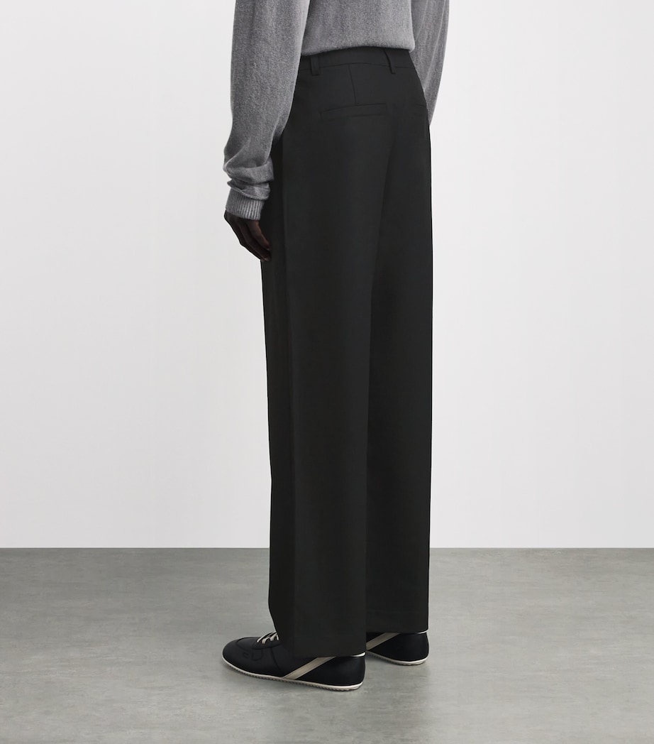 Straight Tailored Trousers JET BLACK Image 4