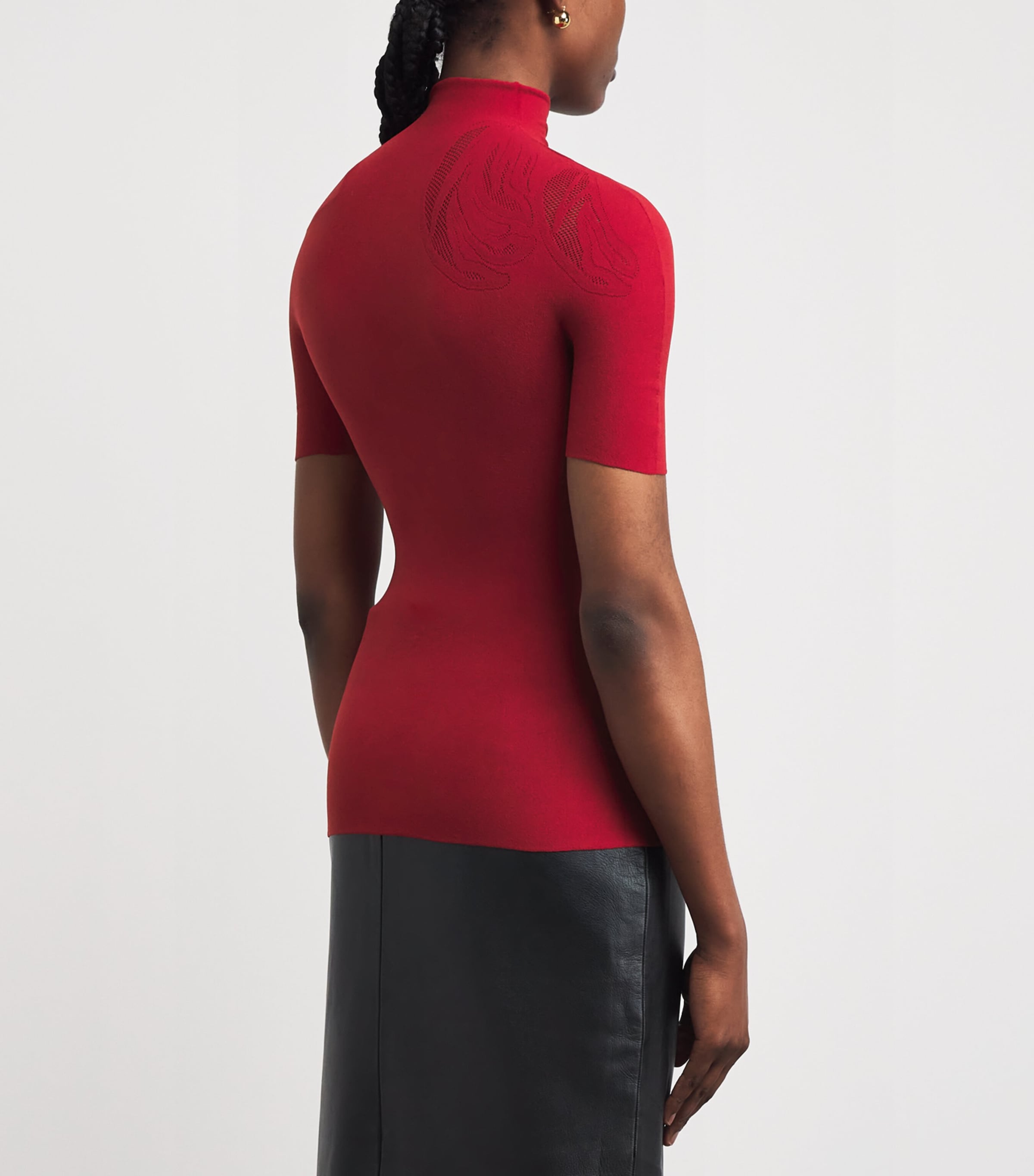 Rose Mock-Neck Top 3244 CRIMSON Image 4