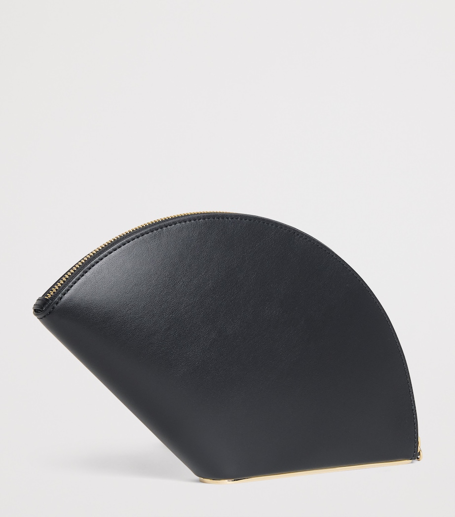 Carolina Herrera Leather Consuelo Clutch Bag Black Image 3