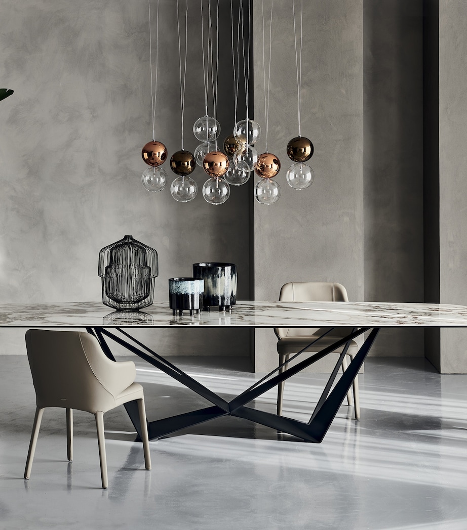 Steel and Ceramic Skorpio Keramik Dining Table NEUTRAL Image 3